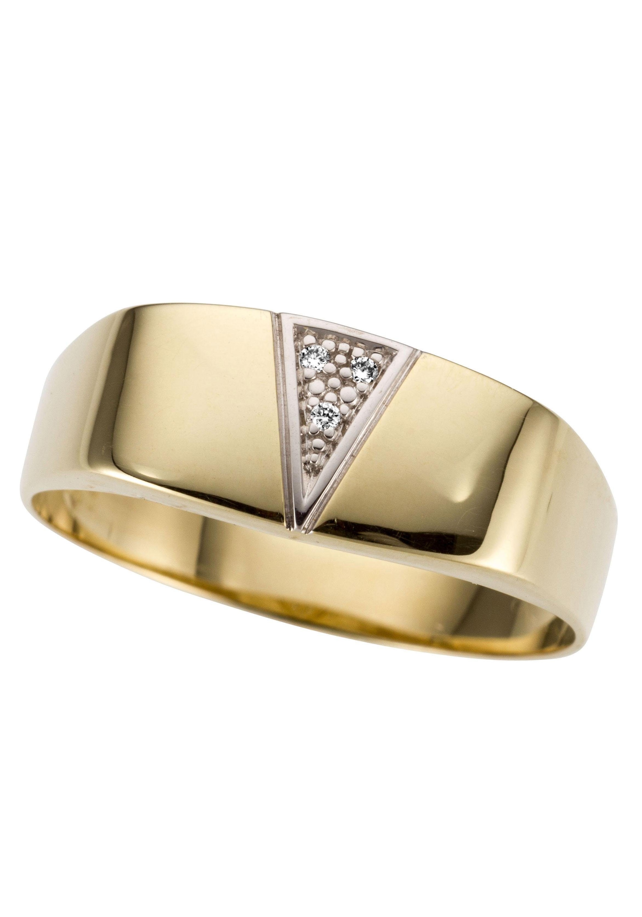 Goldring »Schmuck Geschenk Gold 333 Herrenring Goldring Siegelring«, mit Brillanten