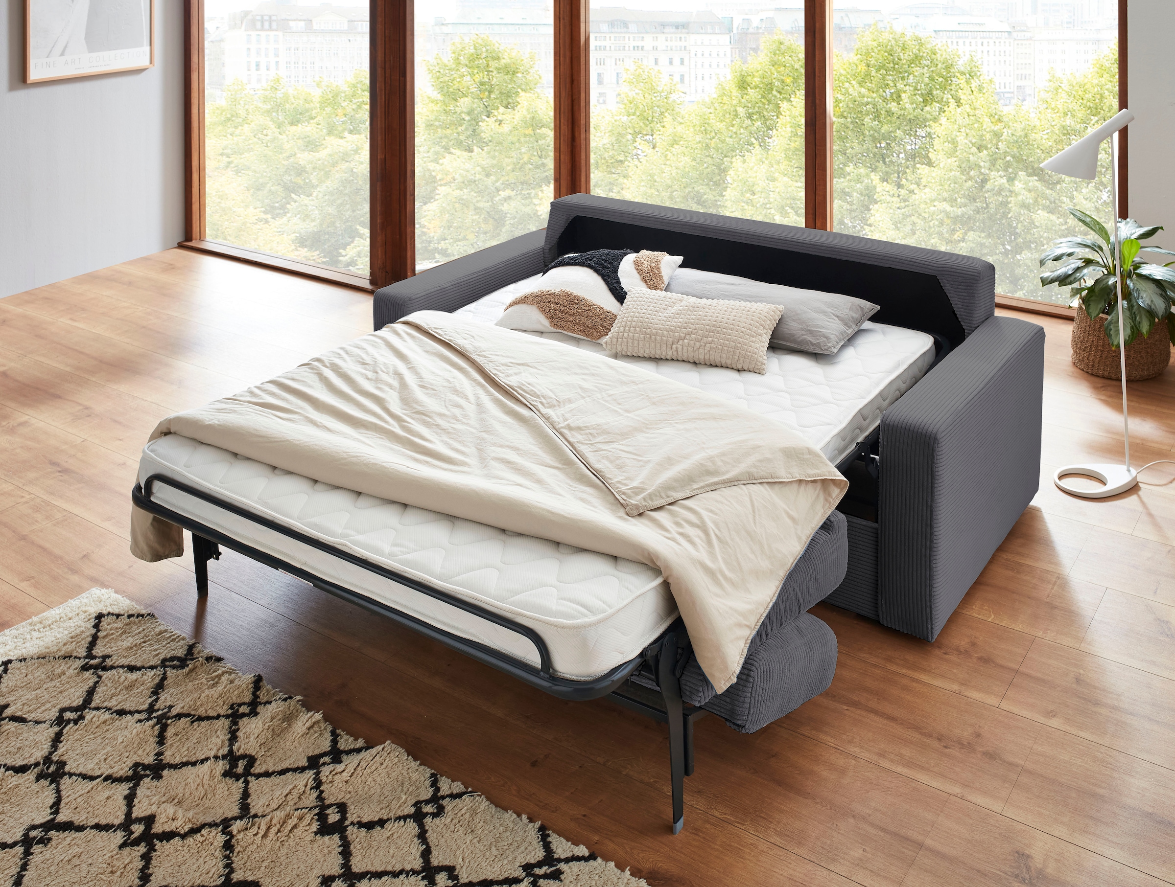 ATLANTIC home collection Schlafsofa "Rolando, B: 196 cm, Liegefl. 140x190 c günstig online kaufen