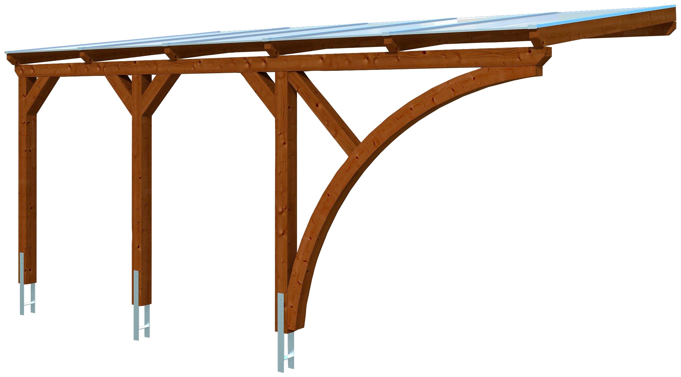 Skanholz Anlehncarport »Eifel«, Leimholz-Nordisches Fichtenholz, 276 cm, braun