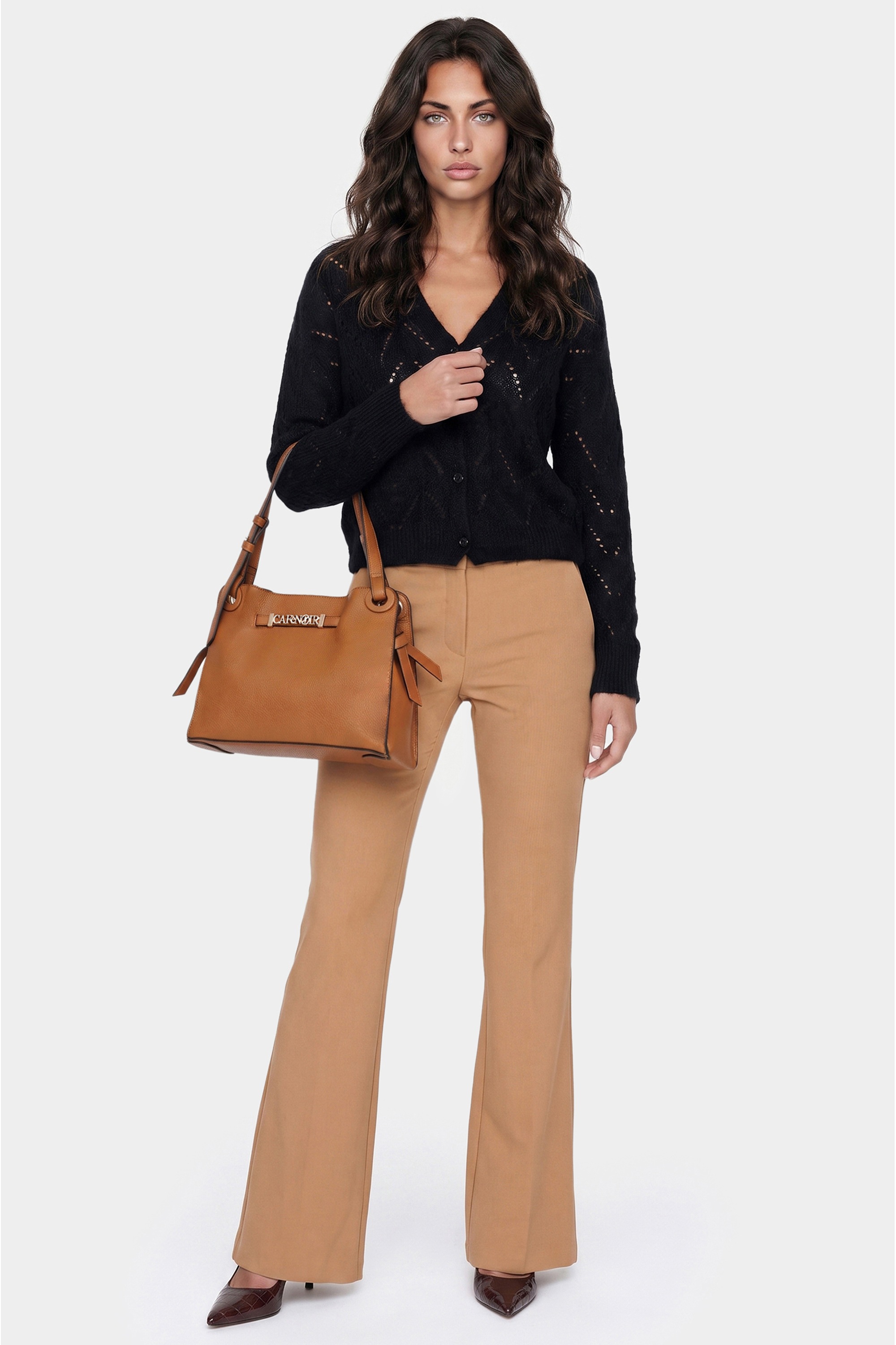 CAFèNoir Tragetasche »TOTE BAG WITH LETTERING C3WD1109 Damen« Tragetasche Damen, Shopper, Einkaufstasche, Fashion, Lifestyle, Sale