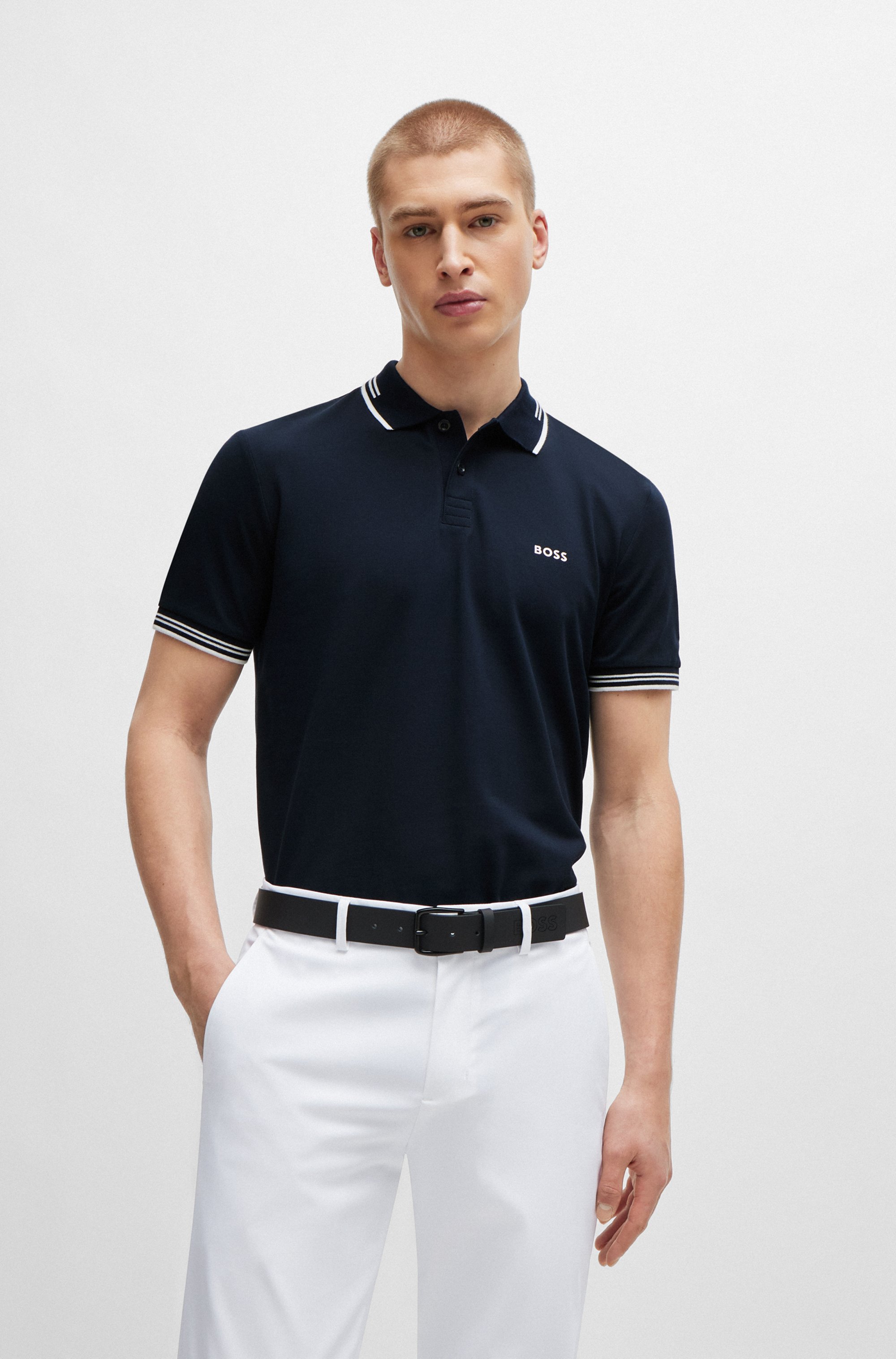 BOSS GREEN Poloshirt "Paul Slim Fit Stretch-Baumwoll-Pique" mit Polokragen