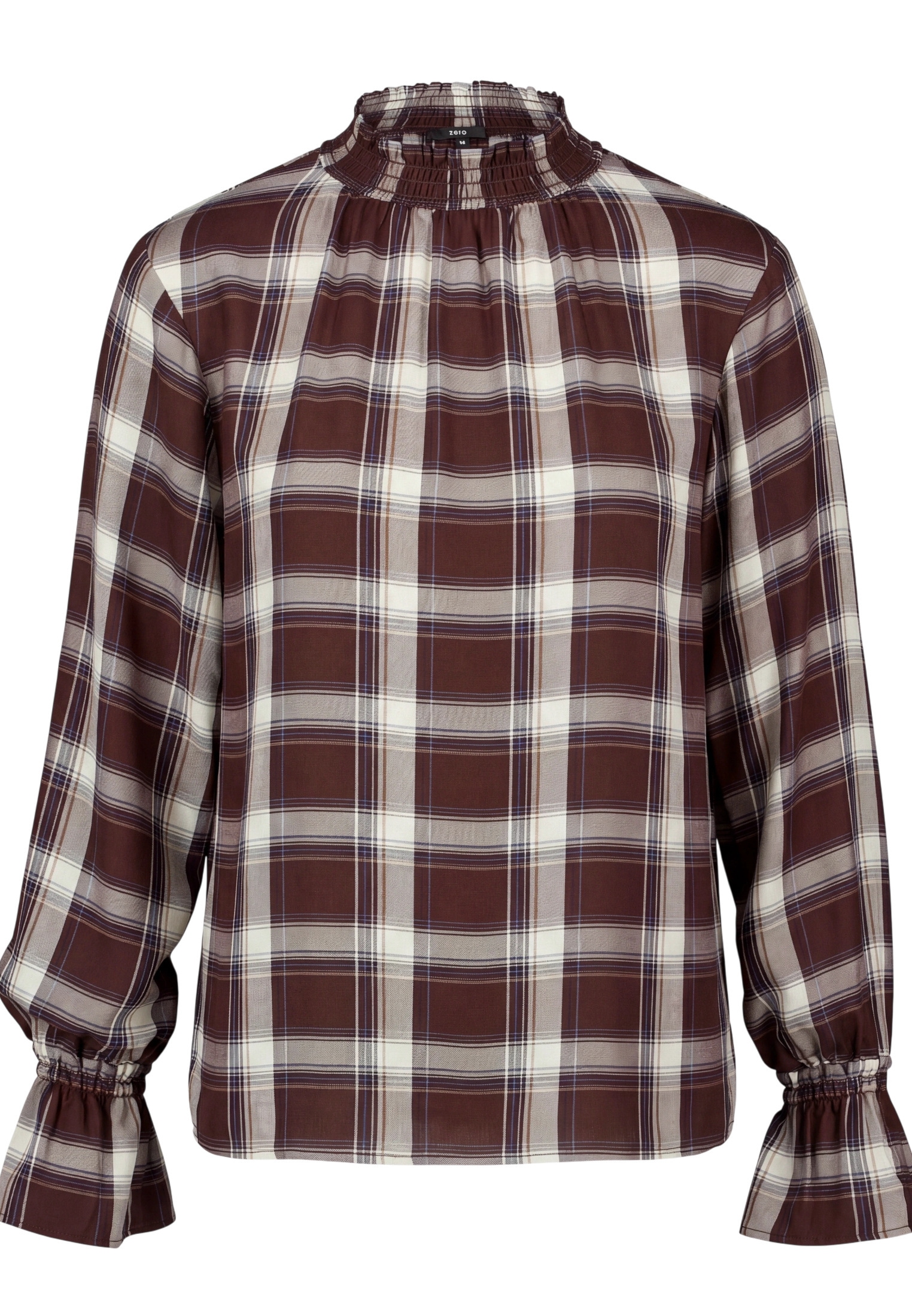 Zero Karobluse »Damen mit Stehkragen«