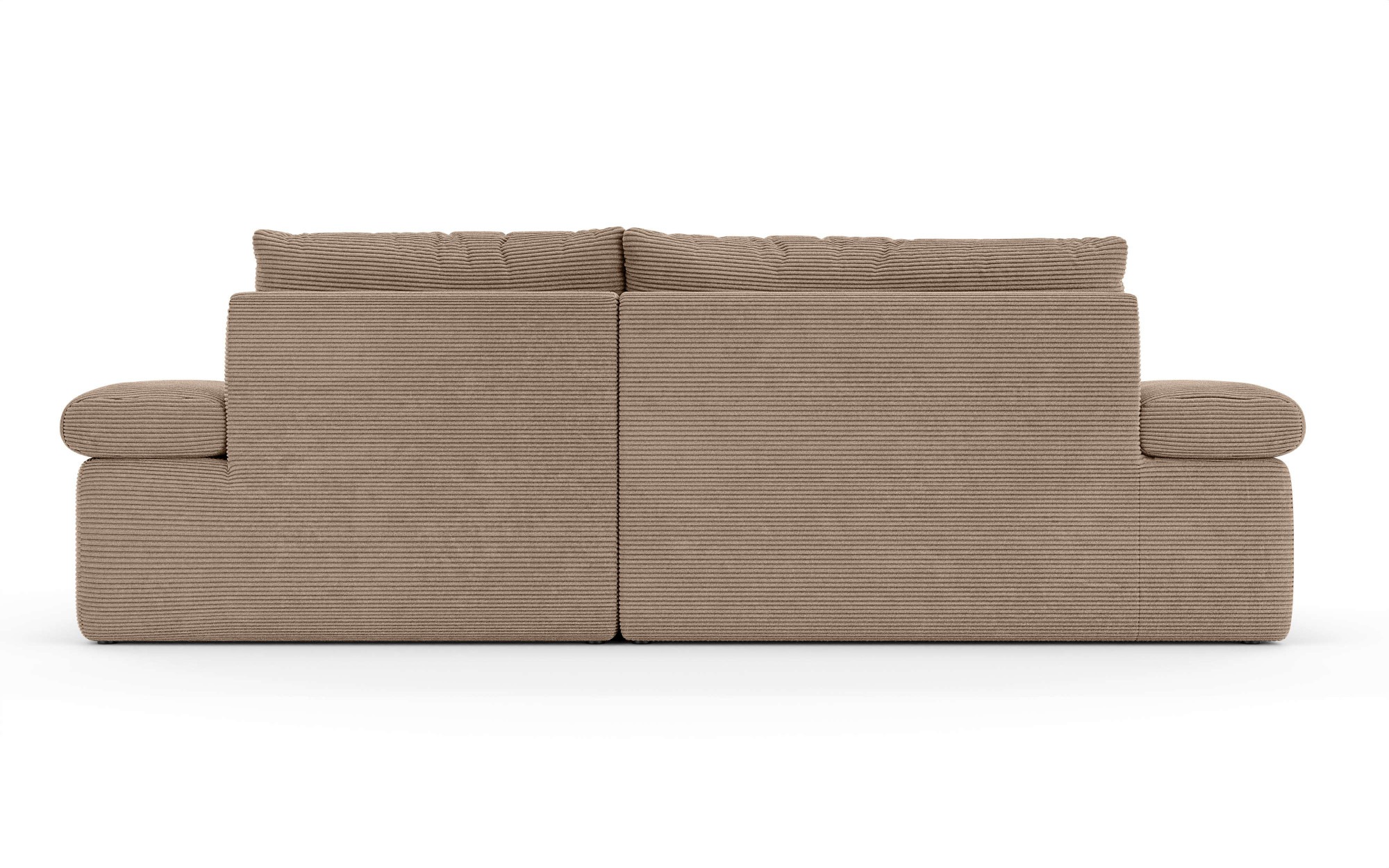 Home affaire Ecksofa »ALVERIE mit Recamiere, moderne Steppung, Maße: B/T/H 274/203/106 cm«, L-Form mit Wellenunterfederung, mit 4 Rückenkissen, pflegeleicht Stoff