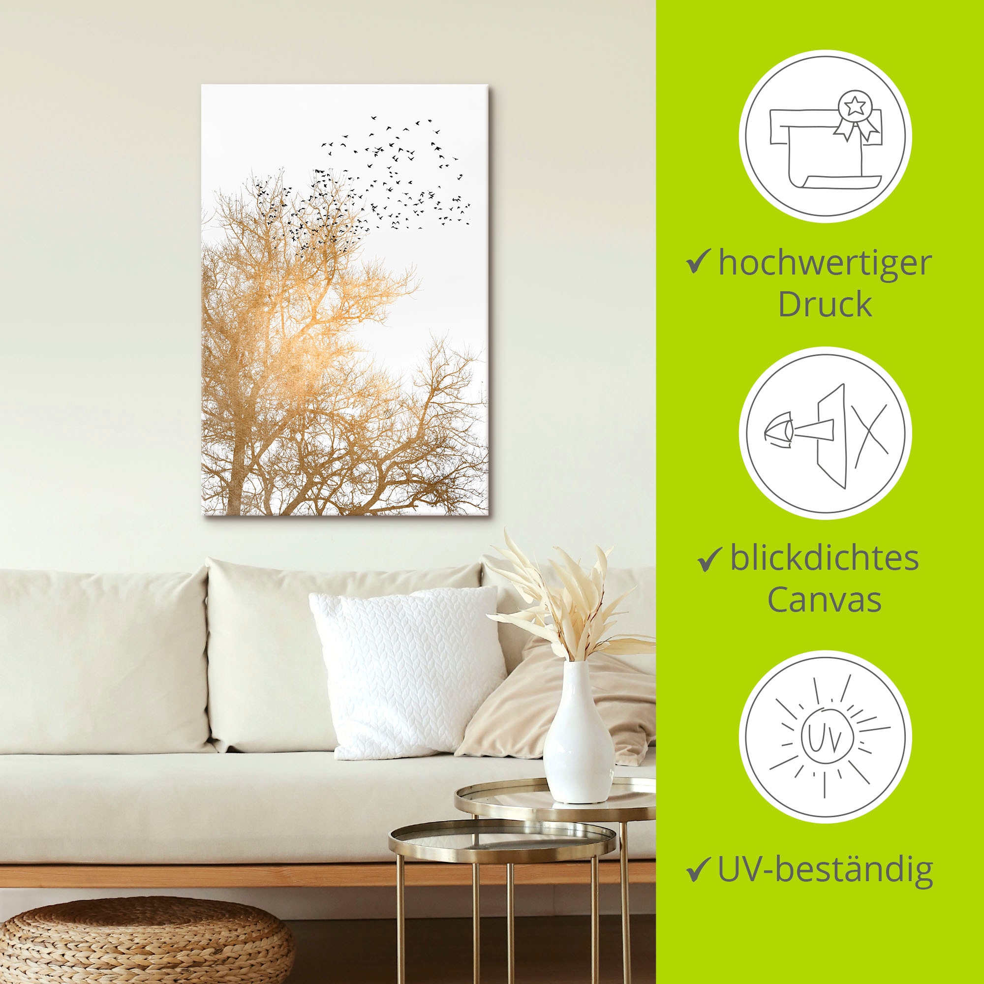 Artland Wandbild »Goldener Himmel«, Himmelsbilder, (1 St.), als Leinwandbild, Poster in verschied. Größen