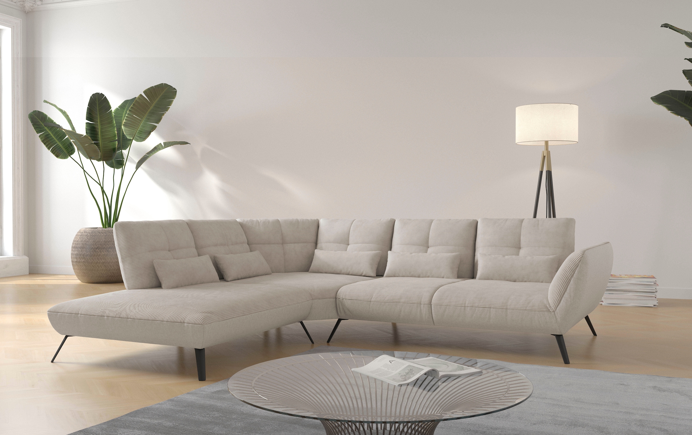 OTTO home Ecksofa "Mikado L-Form" inkl. Sitztiefenverstellung und Armteilverstellung