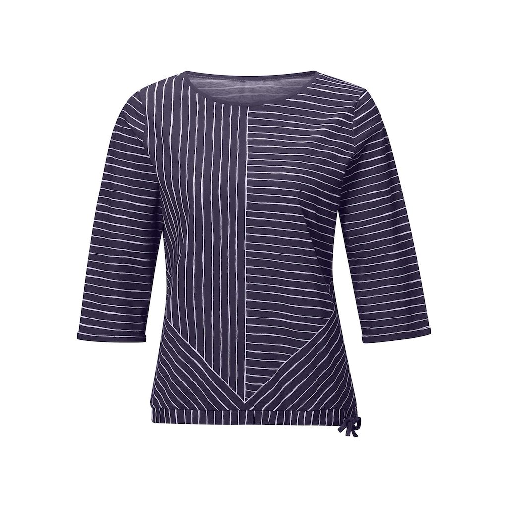 Damenmode Shirts & Sweatshirts Classic Basics 3/4-Arm-Shirt »Shirt«, (1 tlg.) nachtblau-geringelt