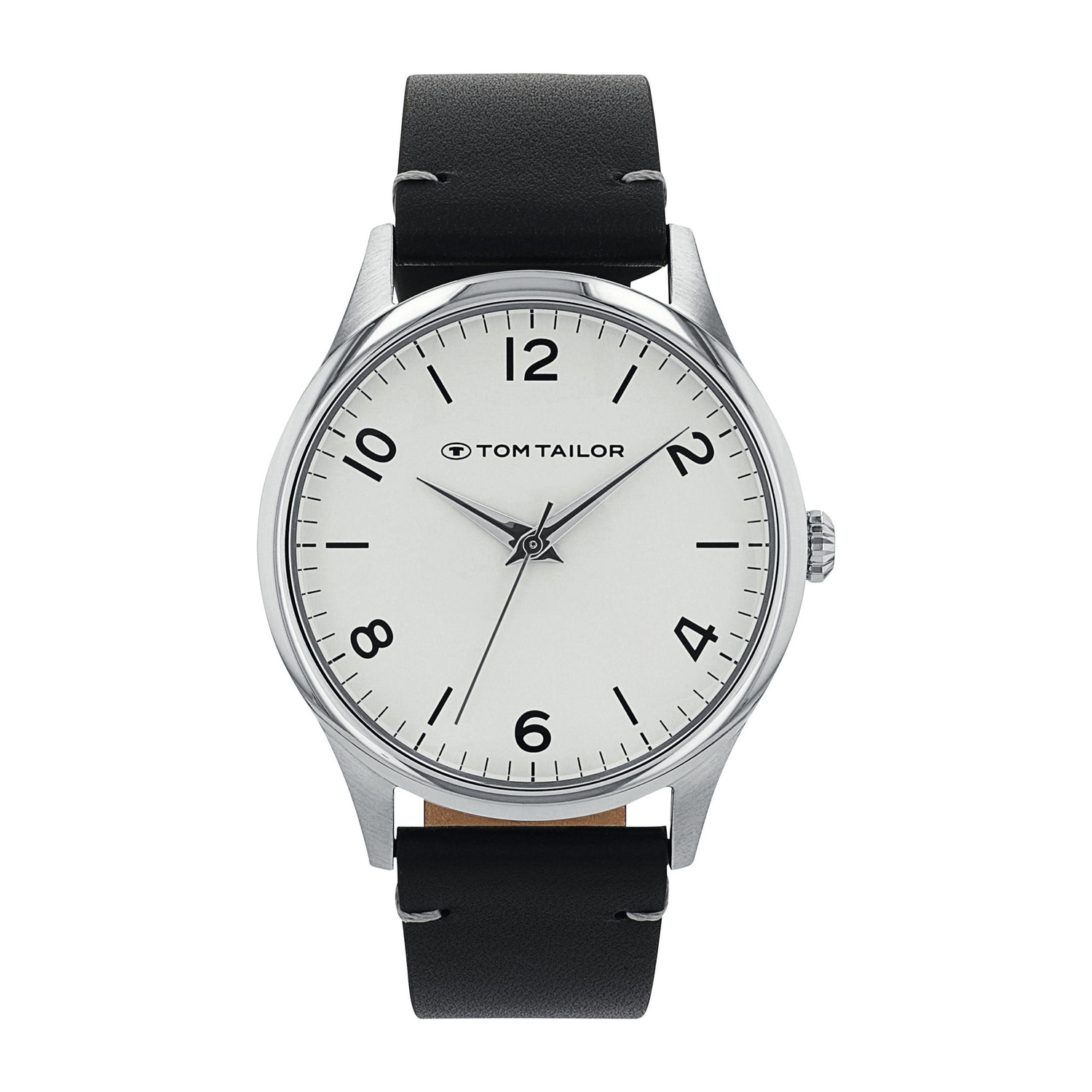 TOM TAILOR Quarzuhr Armbanduhr, Herrenuhr, Lederarmband, analog