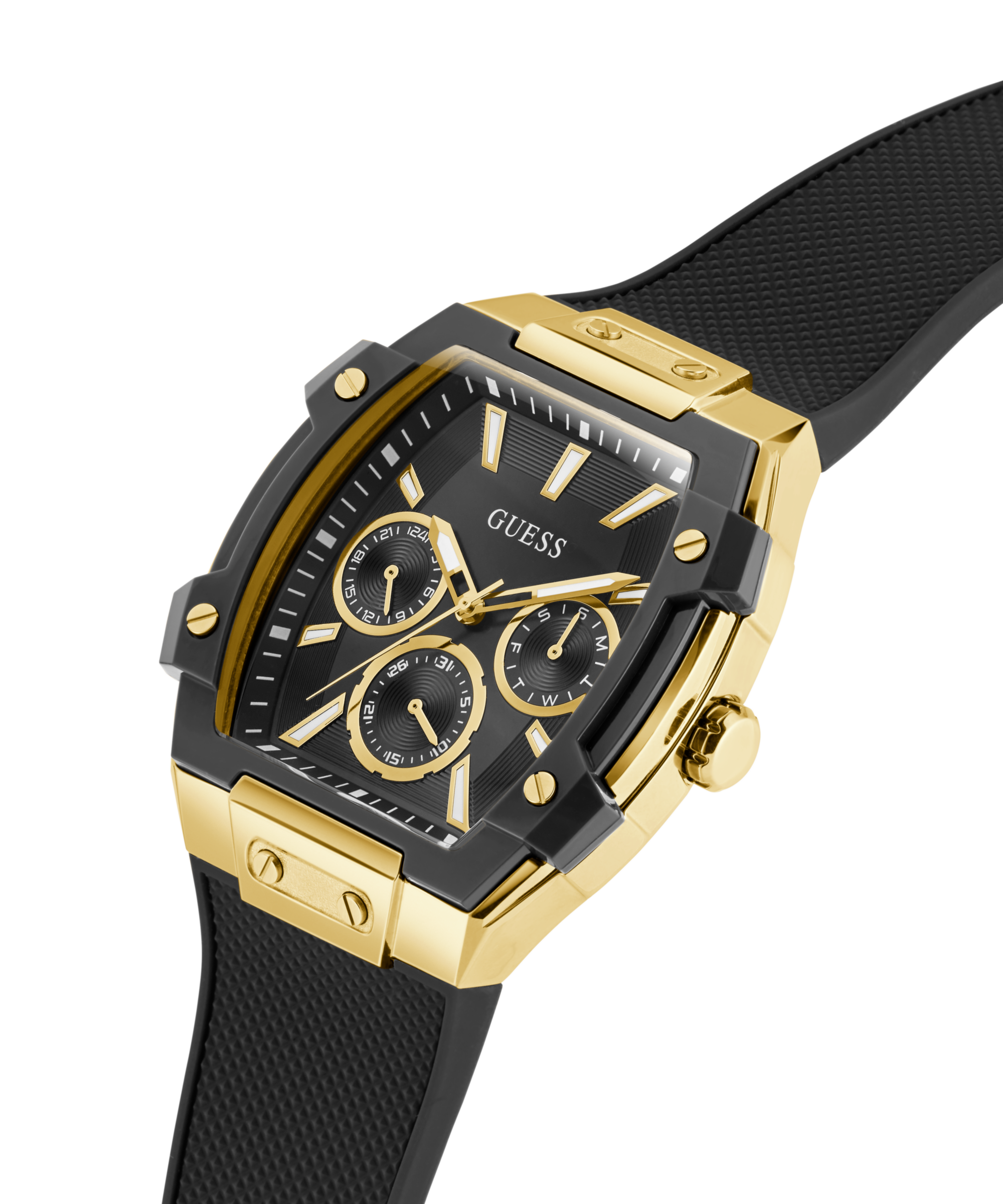 Guess Multifunktionsuhr »PHOENIX« Quarzuhr, Armbanduhr, Herrenuhr, Silikonarmband, Datum