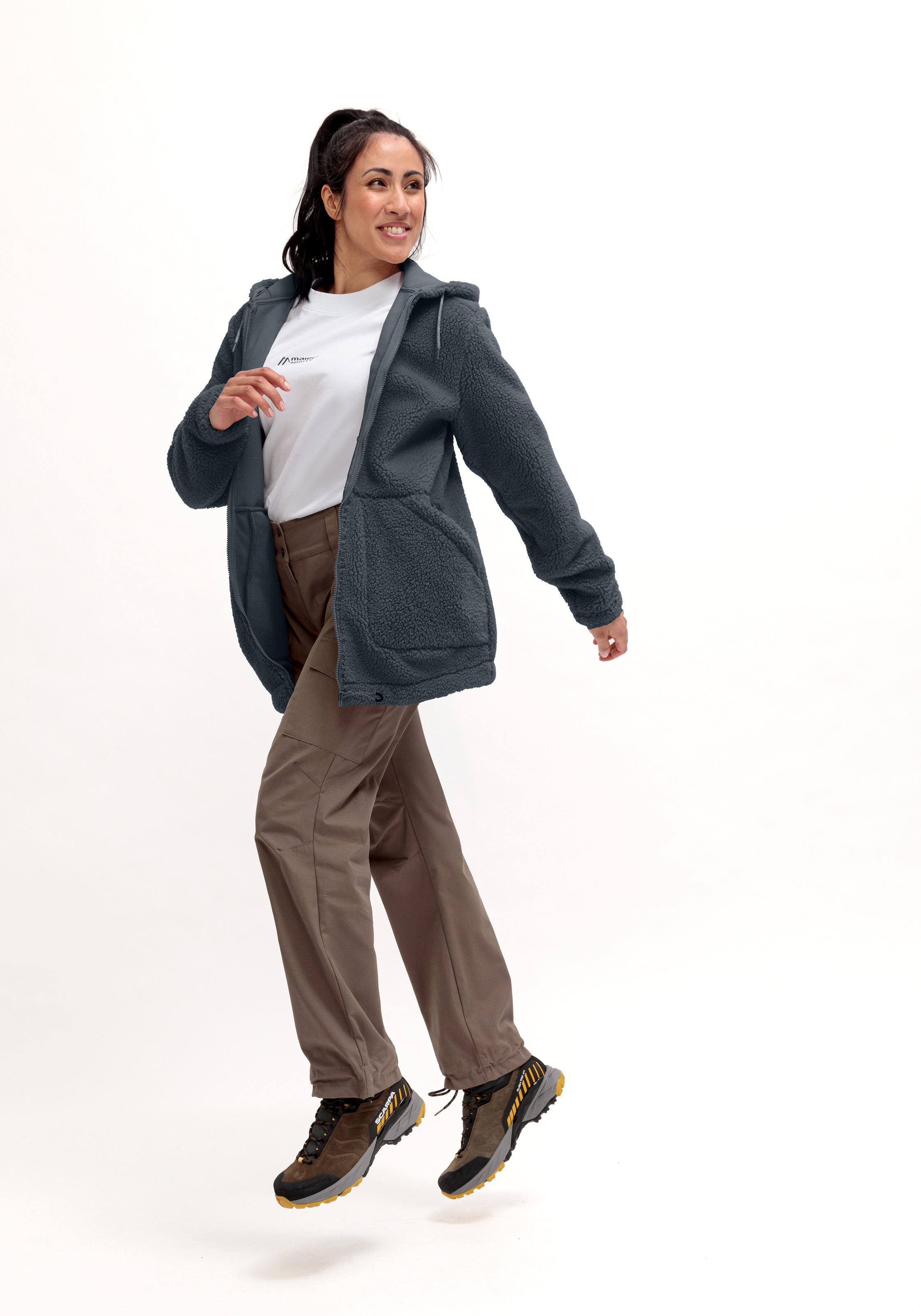 Maier Sports Fleecejacke »Cheviot W«, atmungsaktives Damen Fleece, weiter Schnitt
