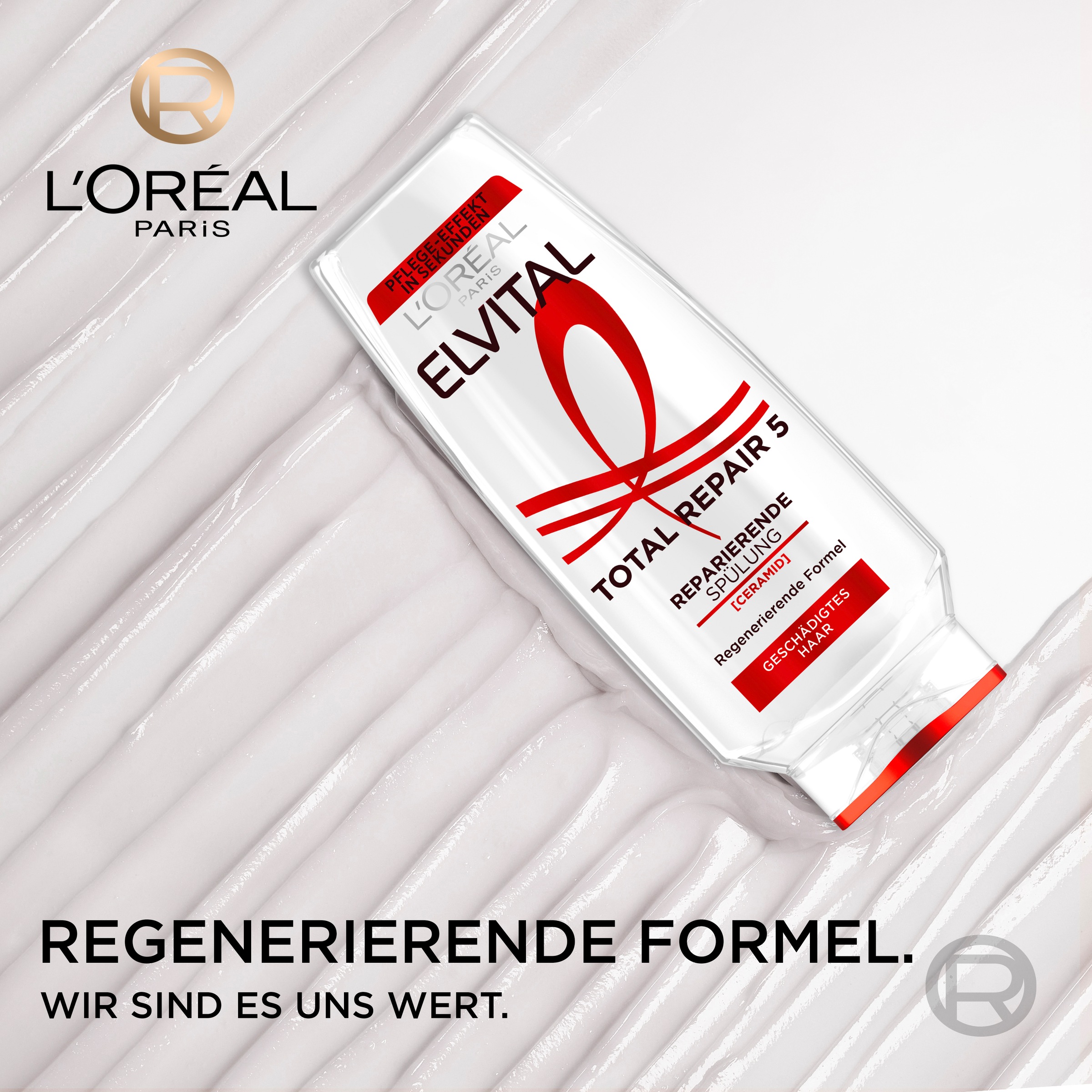 L'ORÉAL PARIS Haarshampoo »L'Oréal Paris Elvital Total Repair 5 Shampoo«, (Packung, 6 tlg.)