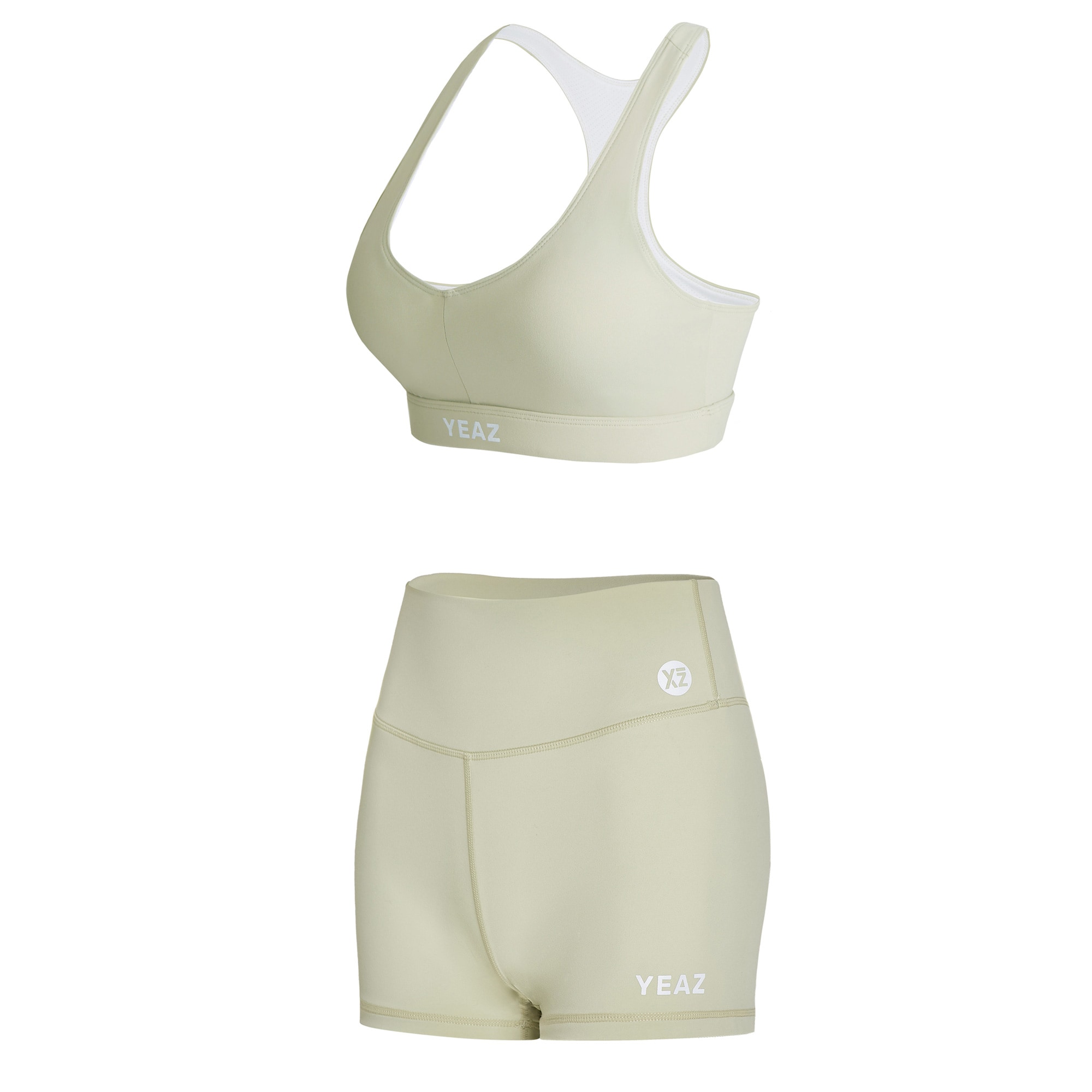 Sportanzug YEAZ "Set CELEB", Damen, Gr. L, grün, Obermaterial: 75% Nylon NY. 25% Elasthan EL., Sportanzüge