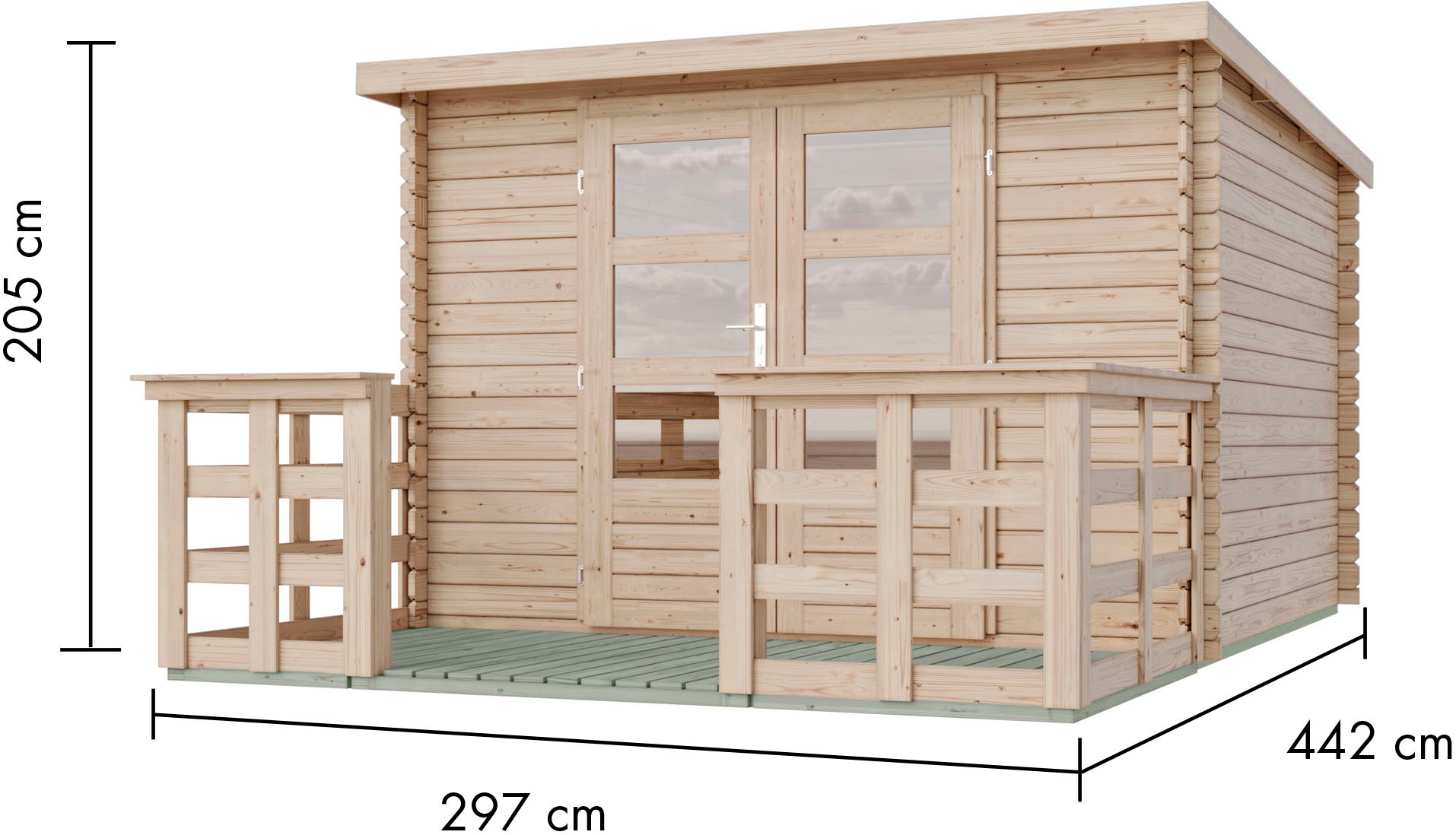 KONIFERA Gartenhaus »Sirius mit Terrasse«