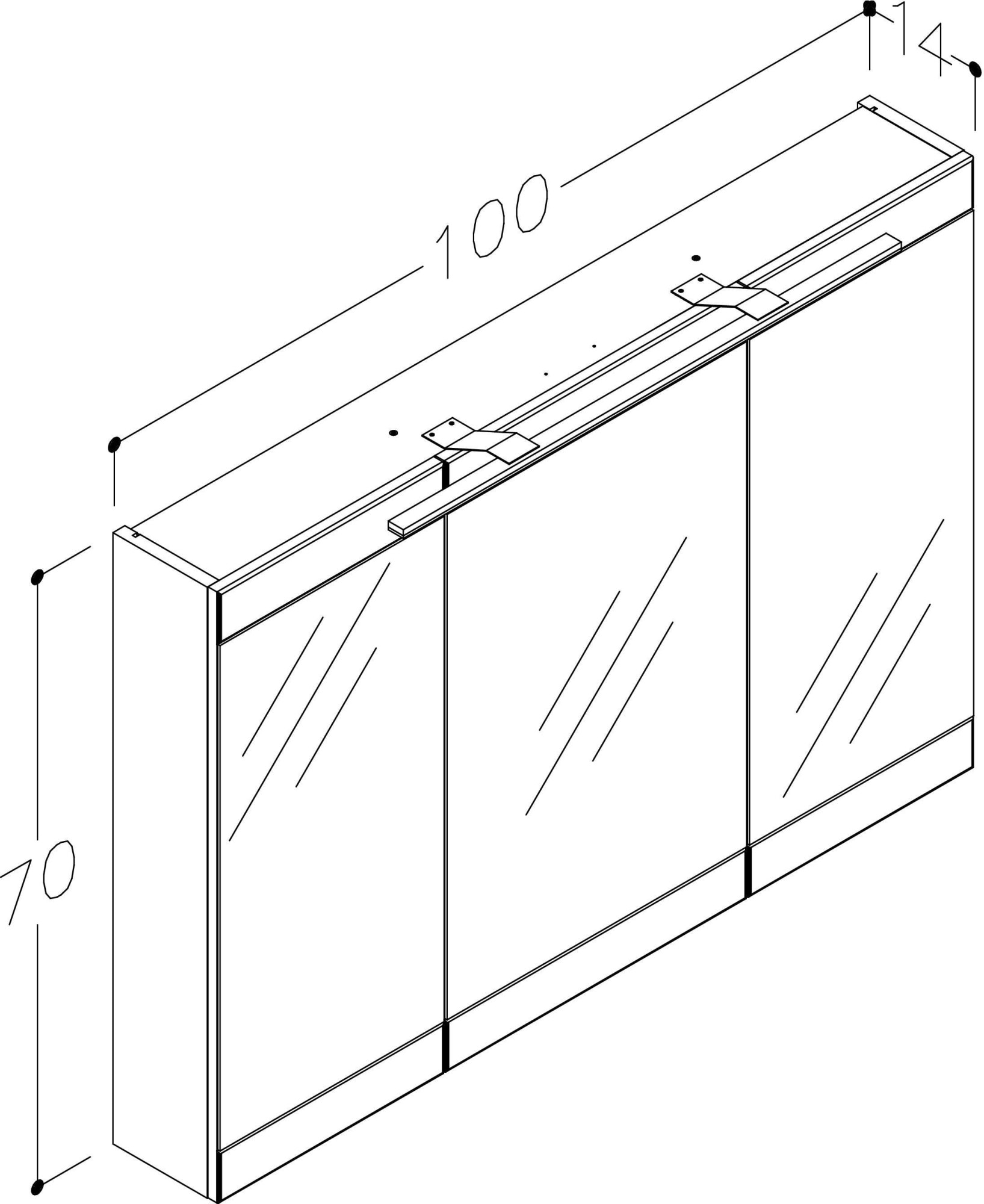 welltime Badezimmerspiegelschrank »Serena Retro«, FSC®-zertifiziertes Material, Breite 101,5 cm, mit LED-Beleuchtung