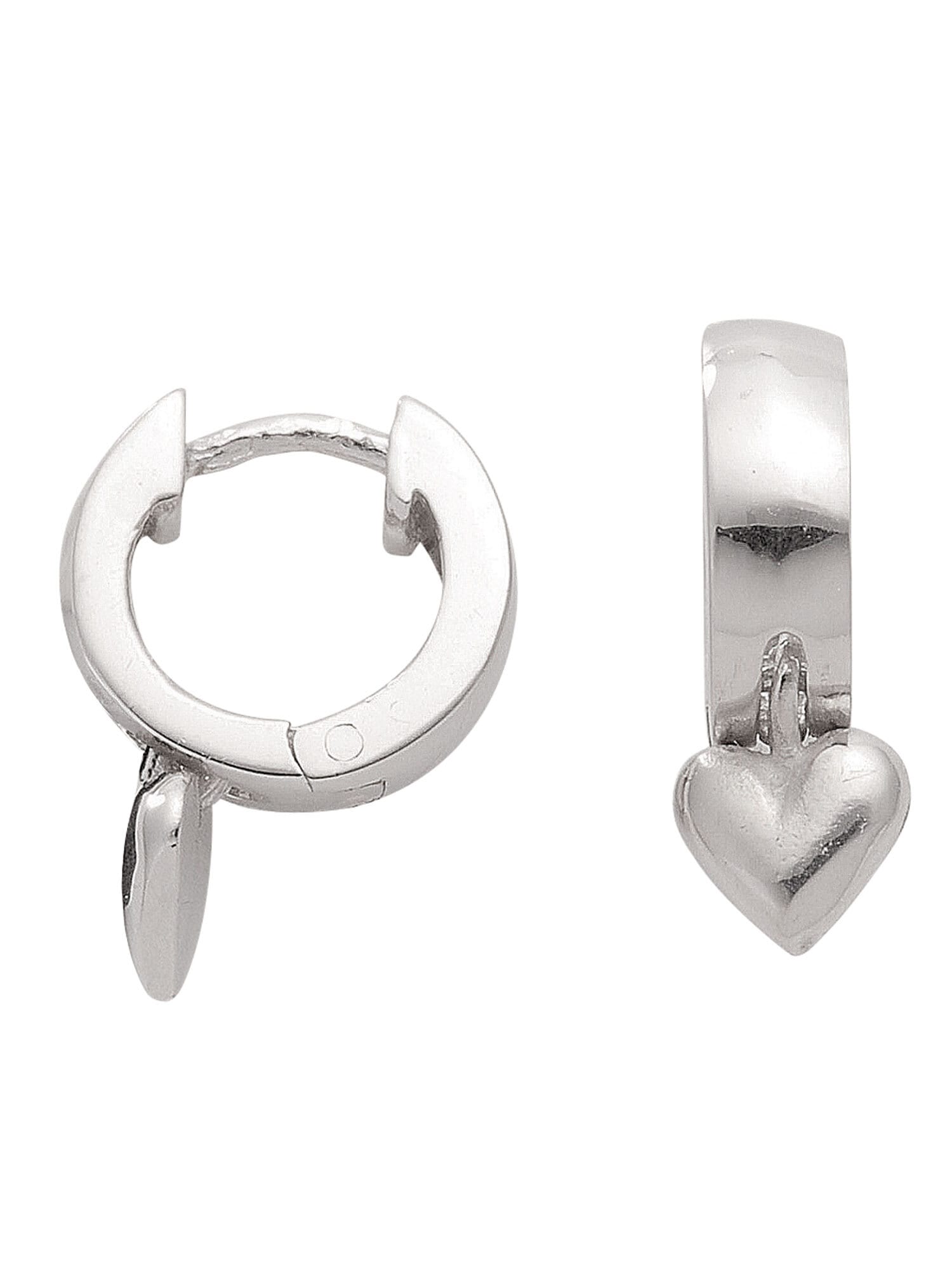 Adelia´s Paar Ohrhänger »925 Silber Ohrringe Creolen Herz Ø 10,8 mm«, Silberschmuck für Damen
