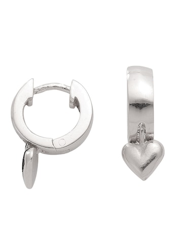 Paar Ohrhänger »925 Silber Ohrringe Creolen Herz Ø 10,8 mm«