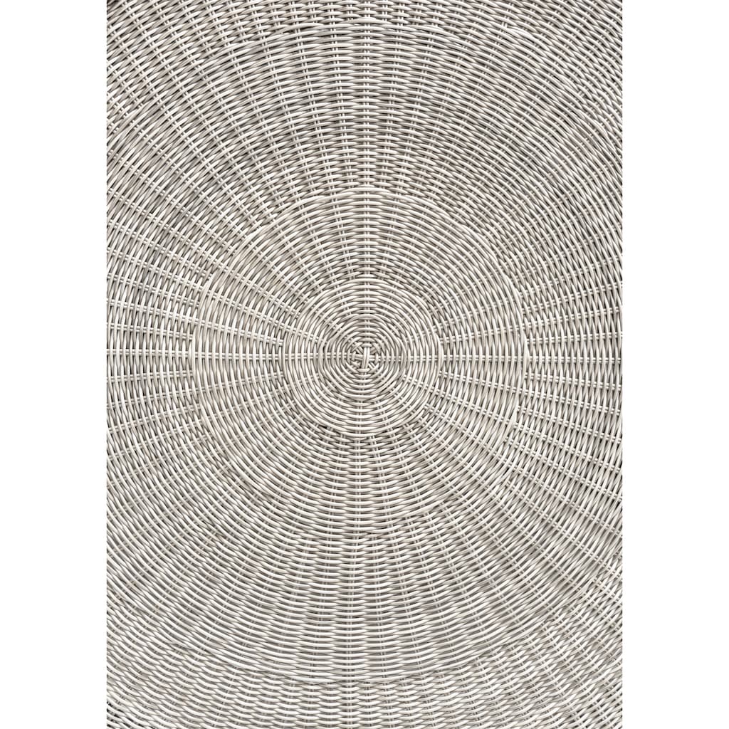 Destiny Garten-Essgruppe »MALAGA LUNA«, (Set, 13 tlg.), Polyrattan, 4 Sessel + 1 Tisch Ø 120x75 cm, inkl. Auflagen