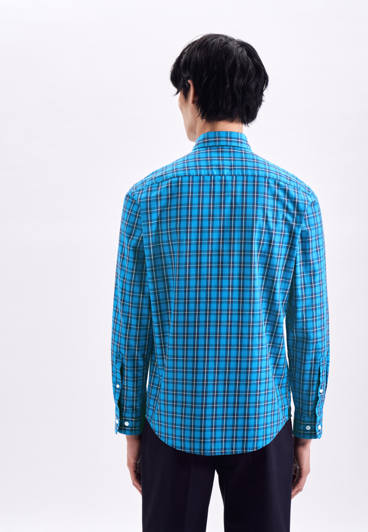seidensticker Businesshemd »Schwarze Rose«, Regular Langarm Button-Down-Kragen Karo