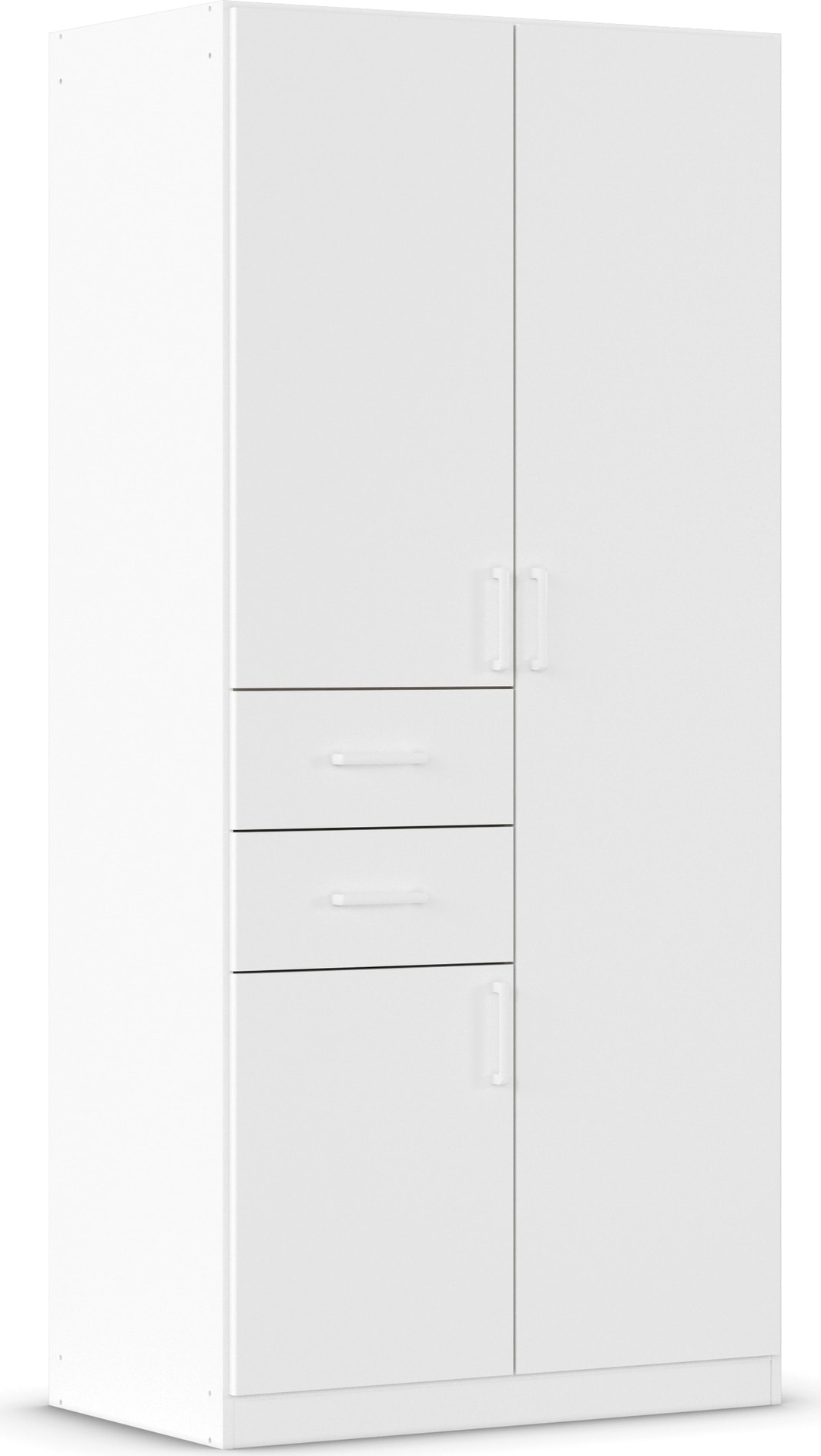 rauch "Kleiderschrank Schrank Garderobe MAIKA mit Dekor-Front" 2 Schubladen, in verschiedenen Breiten, Höhen, Farben, MADE IN GERMANY