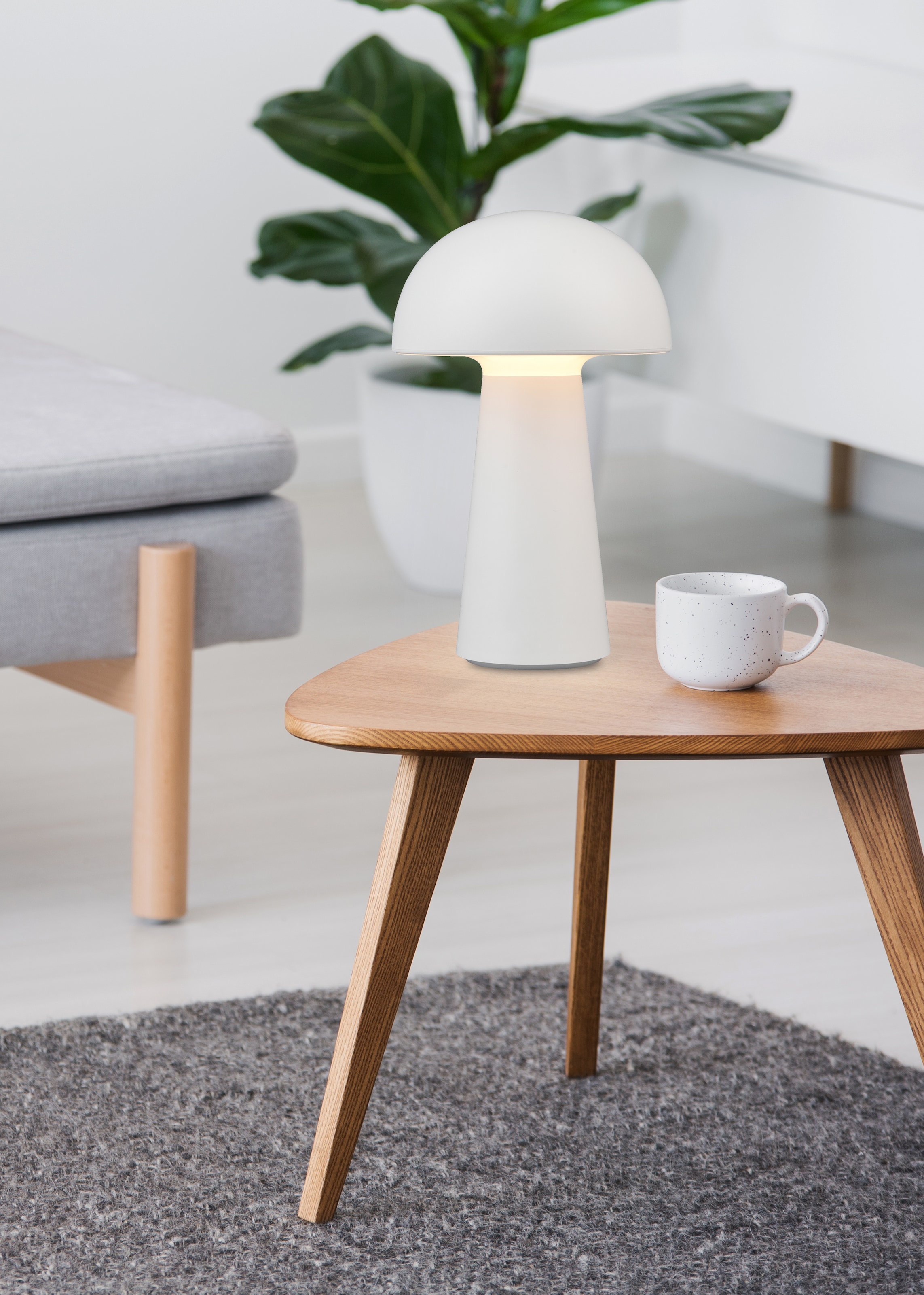 REALITY Leuchten LED Außen-Tischleuchte »Lennon«, Schutzart IP44, LED fest integriert, 4-fach Touchdimmer, Ladefunktion per USB-C