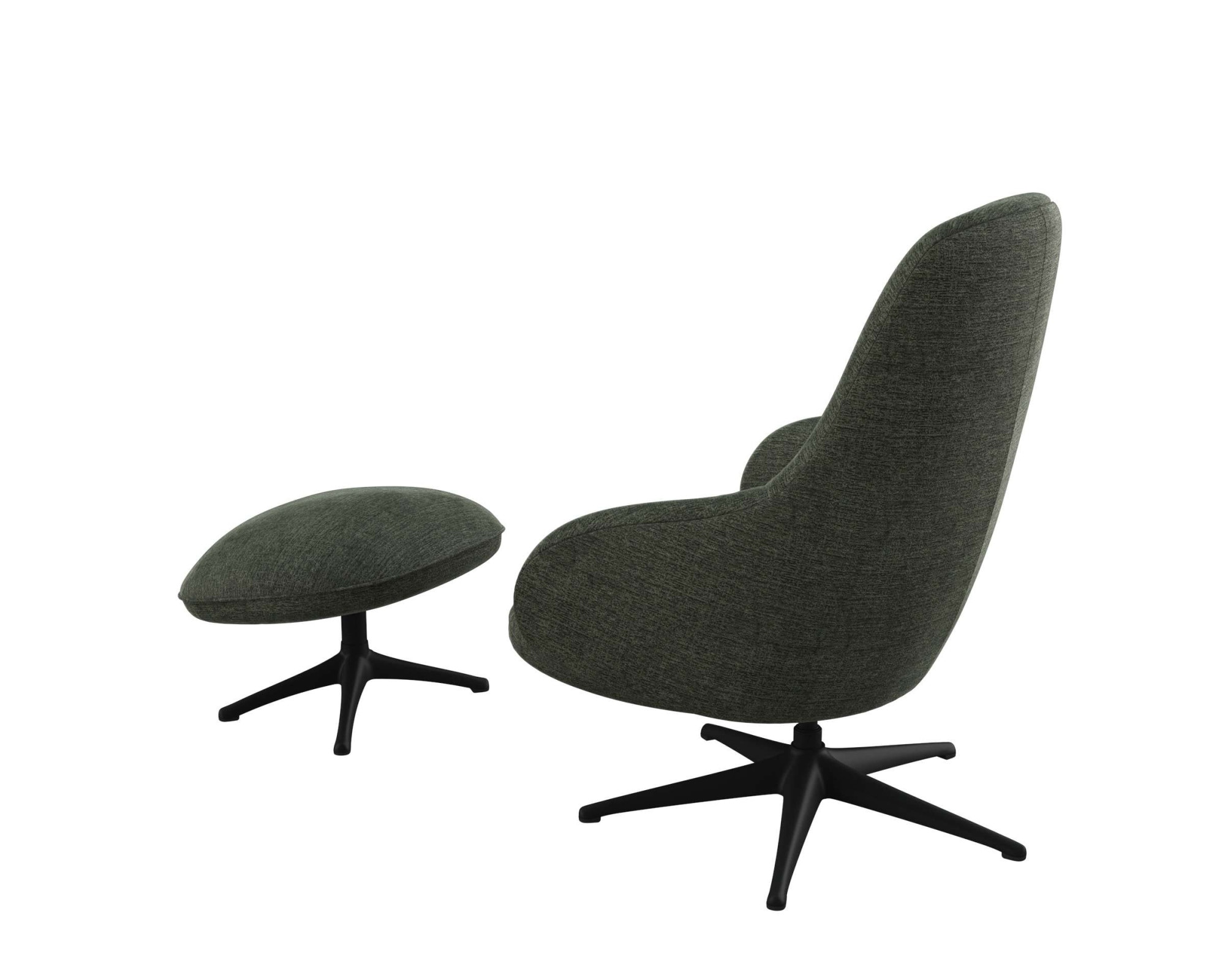 FLEXLUX Drehsessel »Falcone, TV-Loungesessel, Fernsehsessel, Polstersessel,«, Liegefunktion, drehbar, Fuß schwarz