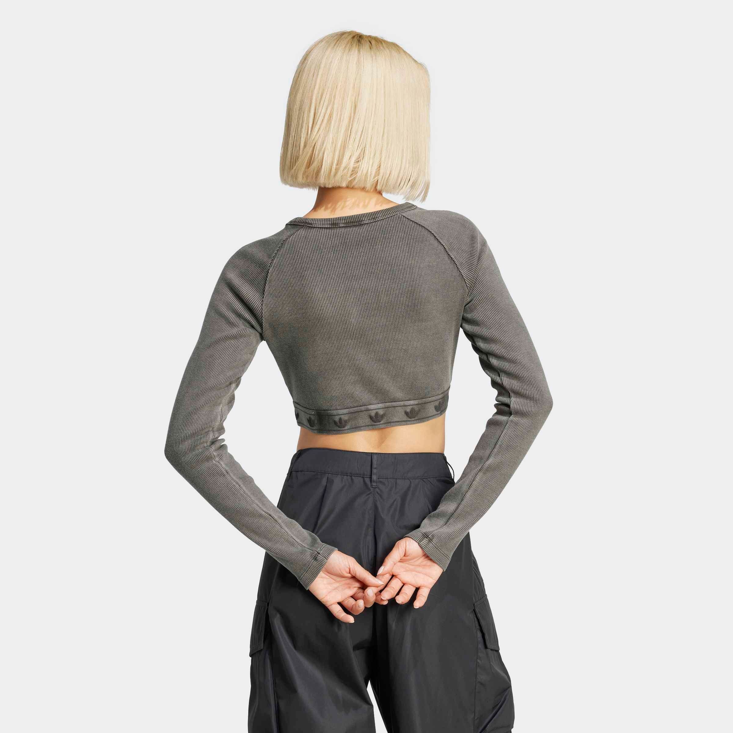 adidas Originals Langarmshirt "RIBBED CROP" günstig online kaufen