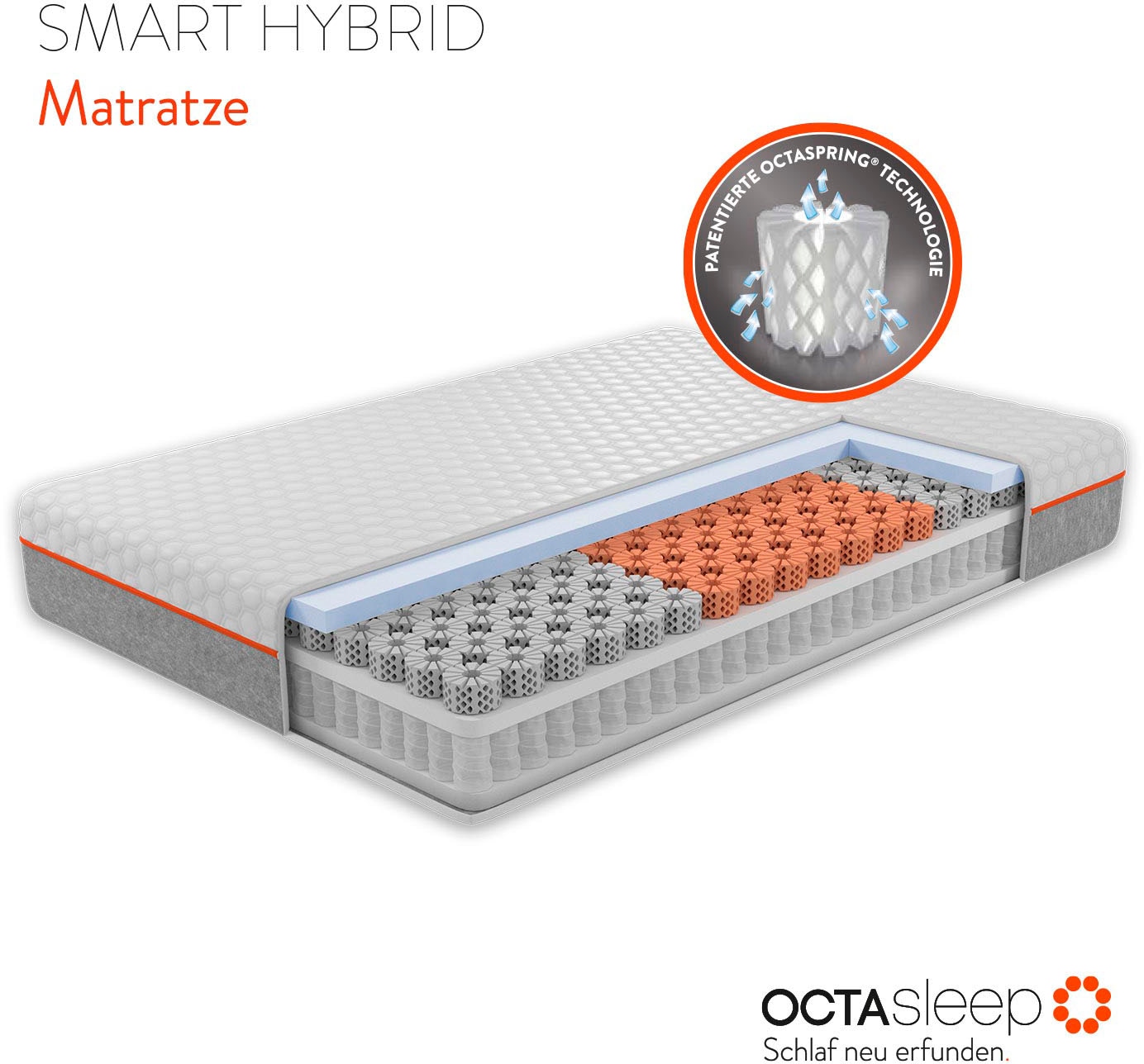 OCTAsleep Taschenfederkernmatratze "Octasleep Smart Hybrid Matress" 23 cm h günstig online kaufen