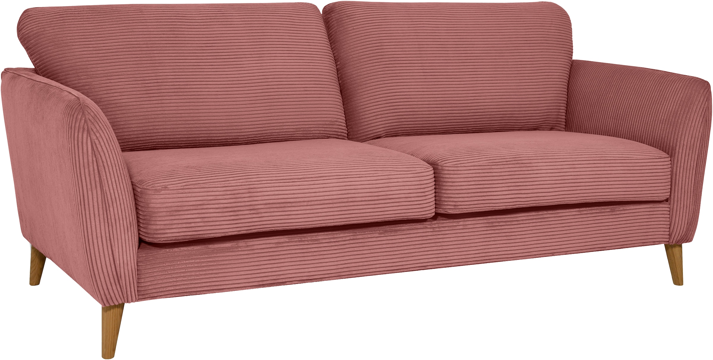 Home affaire 3-Sitzer »MARSEILLE Sofa 206 cm«, mit Massivholzbeinen aus Eiche, verschiedene Bezüge und Farbvarianten
