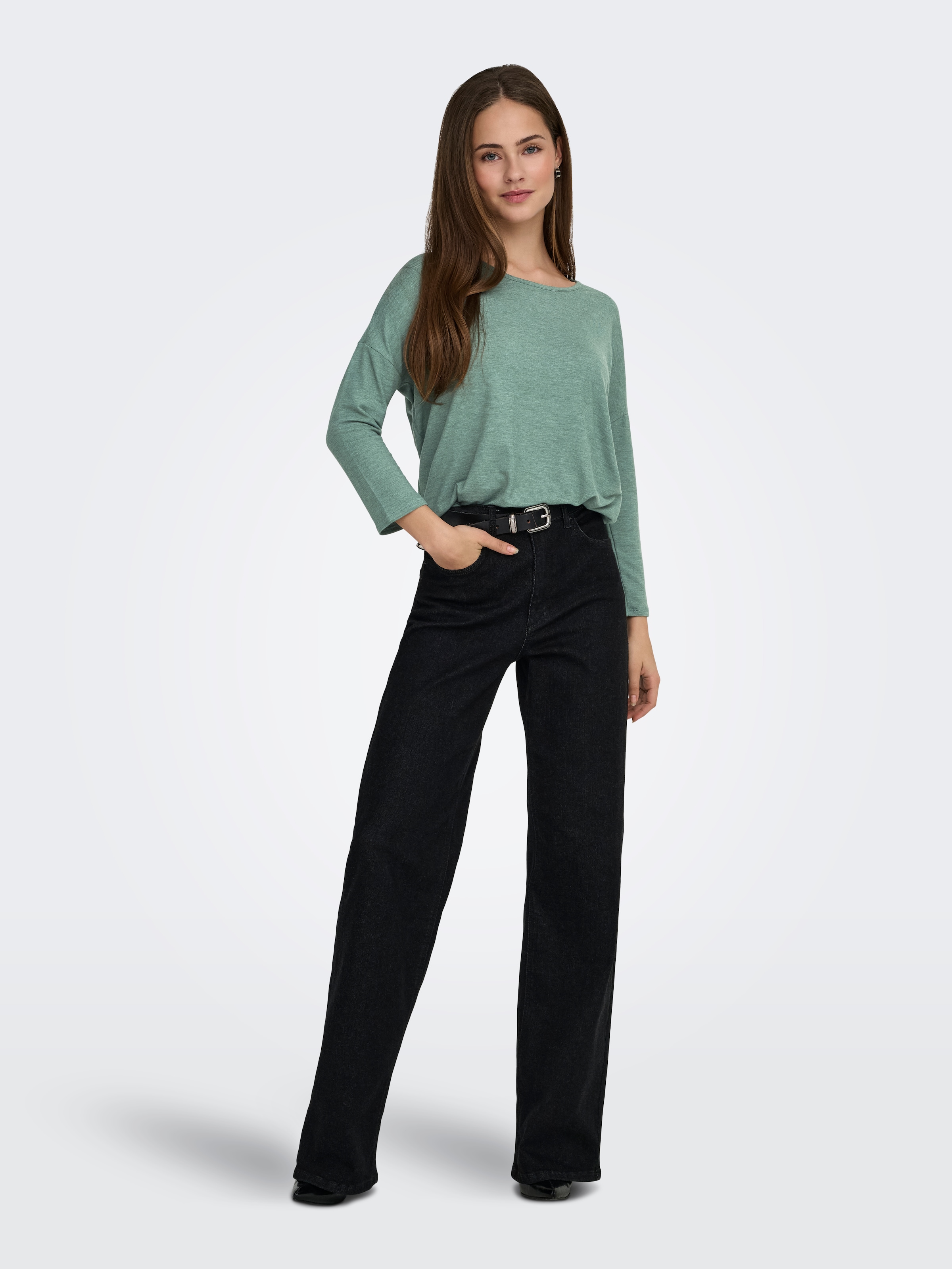 ONLY 3/4-Arm-Shirt »ONLGLAMOUR 3/4 TOP JRS NOOS« in lässiger Oversize-Form