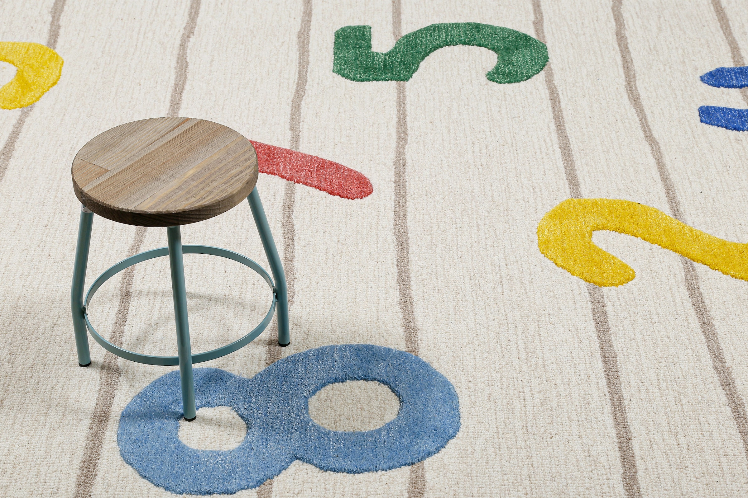 SMART KIDS Kinderteppich »Countdown« rechteckig 16 mm Höhe Kinderteppich mit Zahlen, Hoch-Tief-Effekt, Schurwolle, Spielzimmer