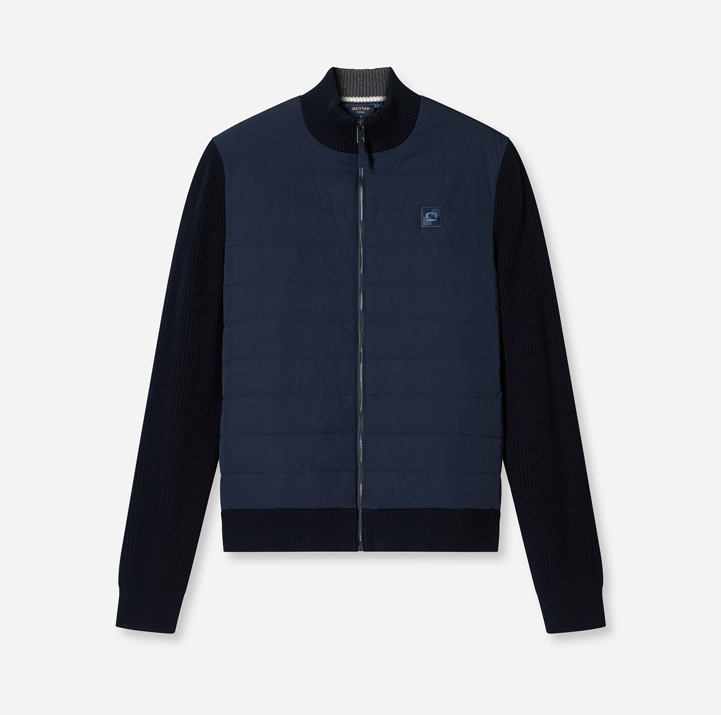 OLYMP Hybridjacke, mit gesteppten Einsätzen, Modern fit, Stehkragen
