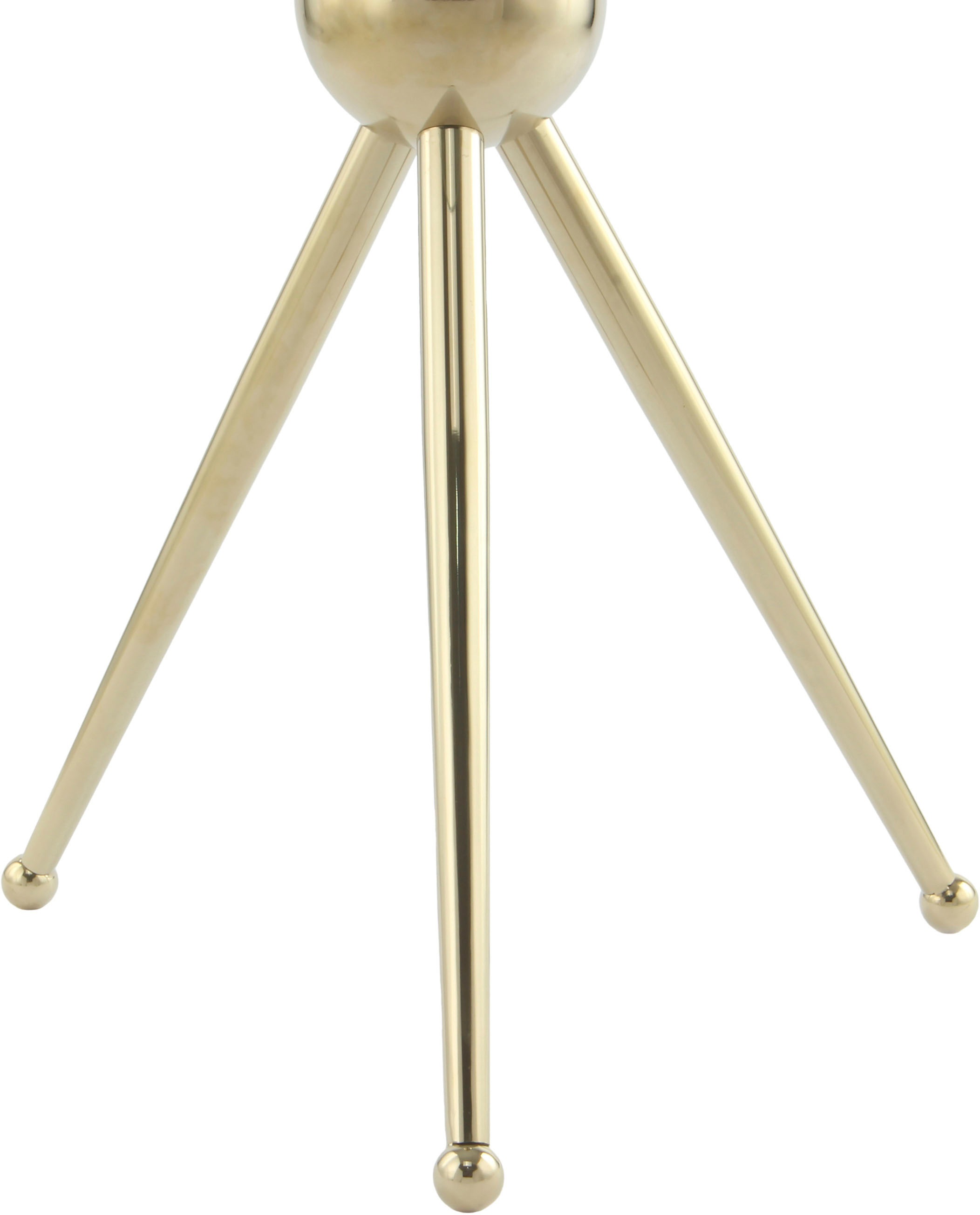 Kayoom Beistelltisch »Ontario 325, Runde Glasplatte aus Sicherheitsglas, 100% Edelstahl«, (1 St.), Minimalistisch, Gestell in Tripod-Design, mit Tragering