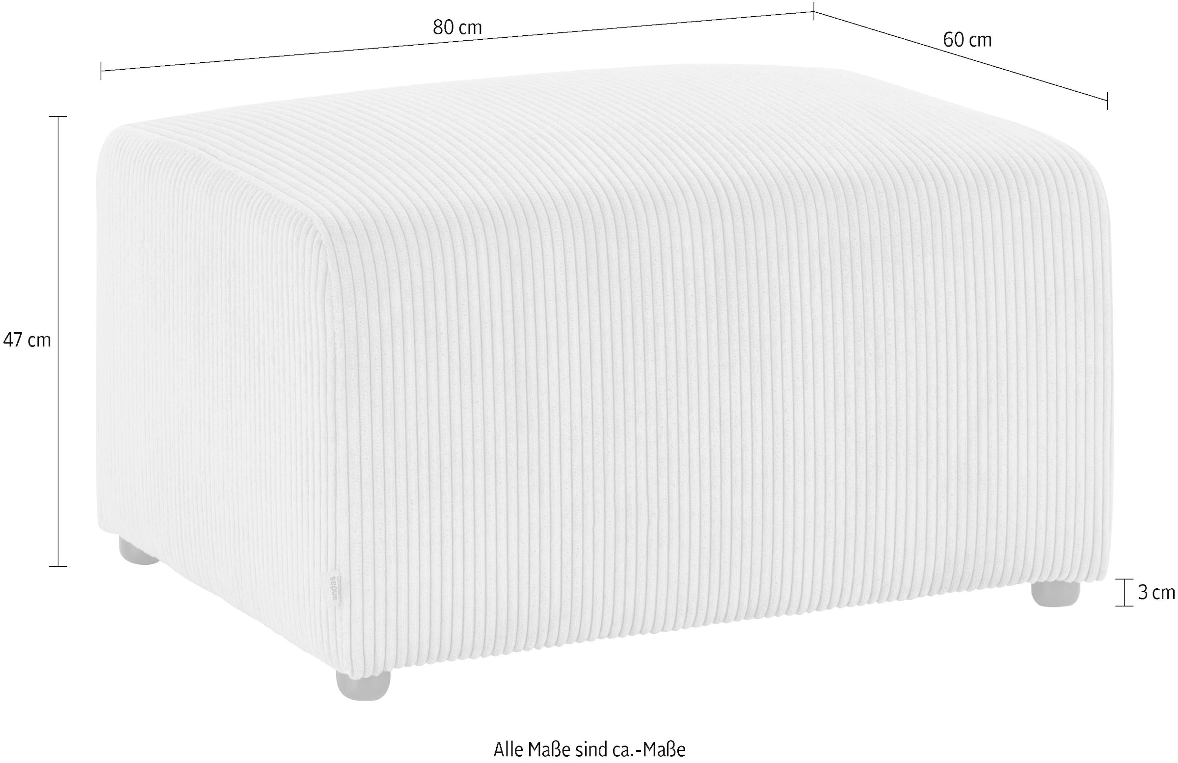 OTTO home Hocker »Alesund« als Einzelteil oder Teil des Modulsofas