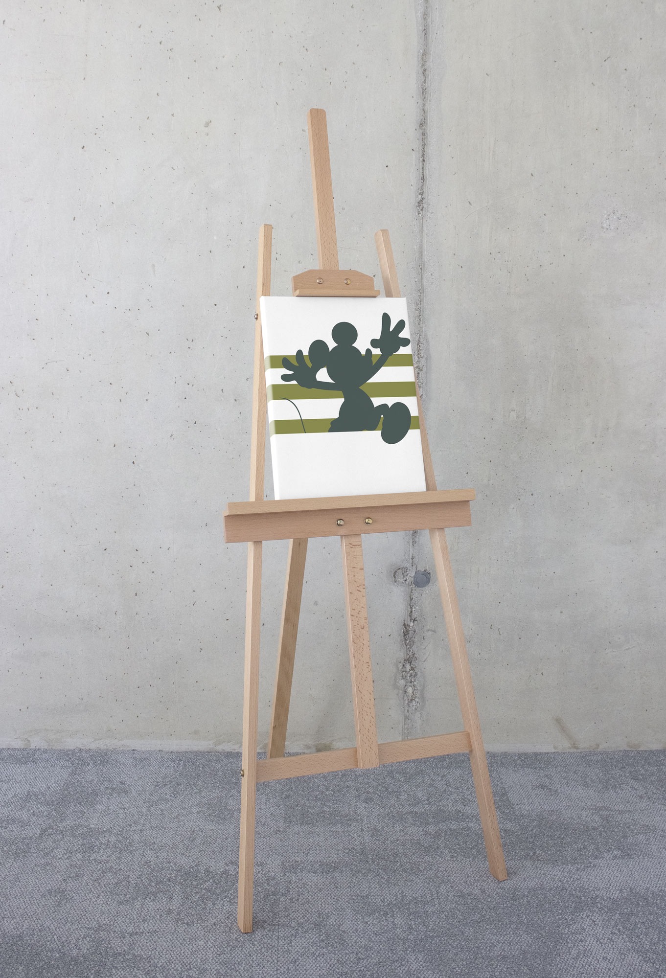 Komar Leinwandbild "Mickey Hey There - Größe 30 x 40 cm" Natur 1 Stk. tlg. günstig online kaufen