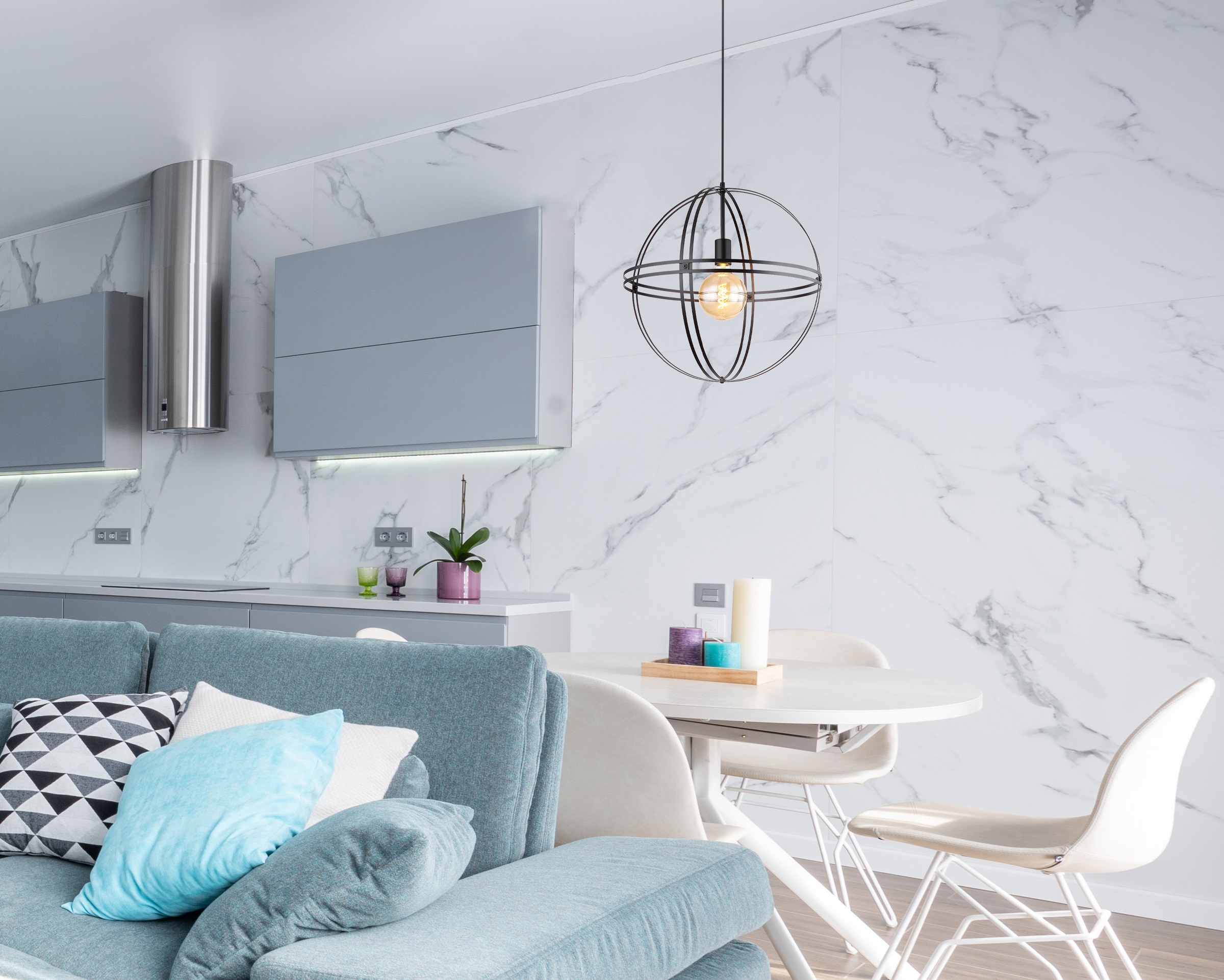 GLOBO LIGHTING Hängeleuchte »TAMARA« E27 1 Stk. Hängeleuchte für Esszimmer schwarz modern