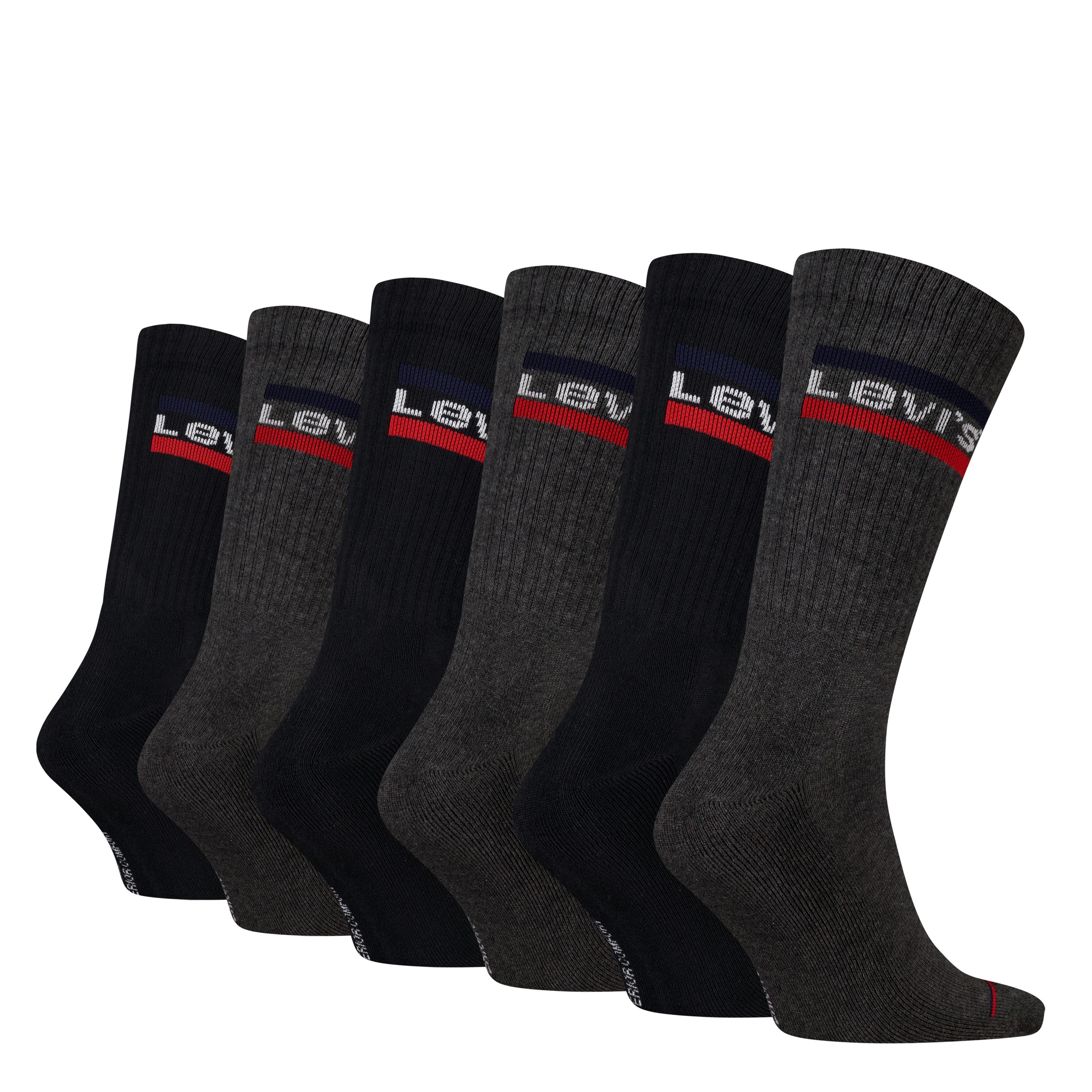 Levis Socken Packung, 6 Paar tlg. mit breitem Logobund günstig online kaufen