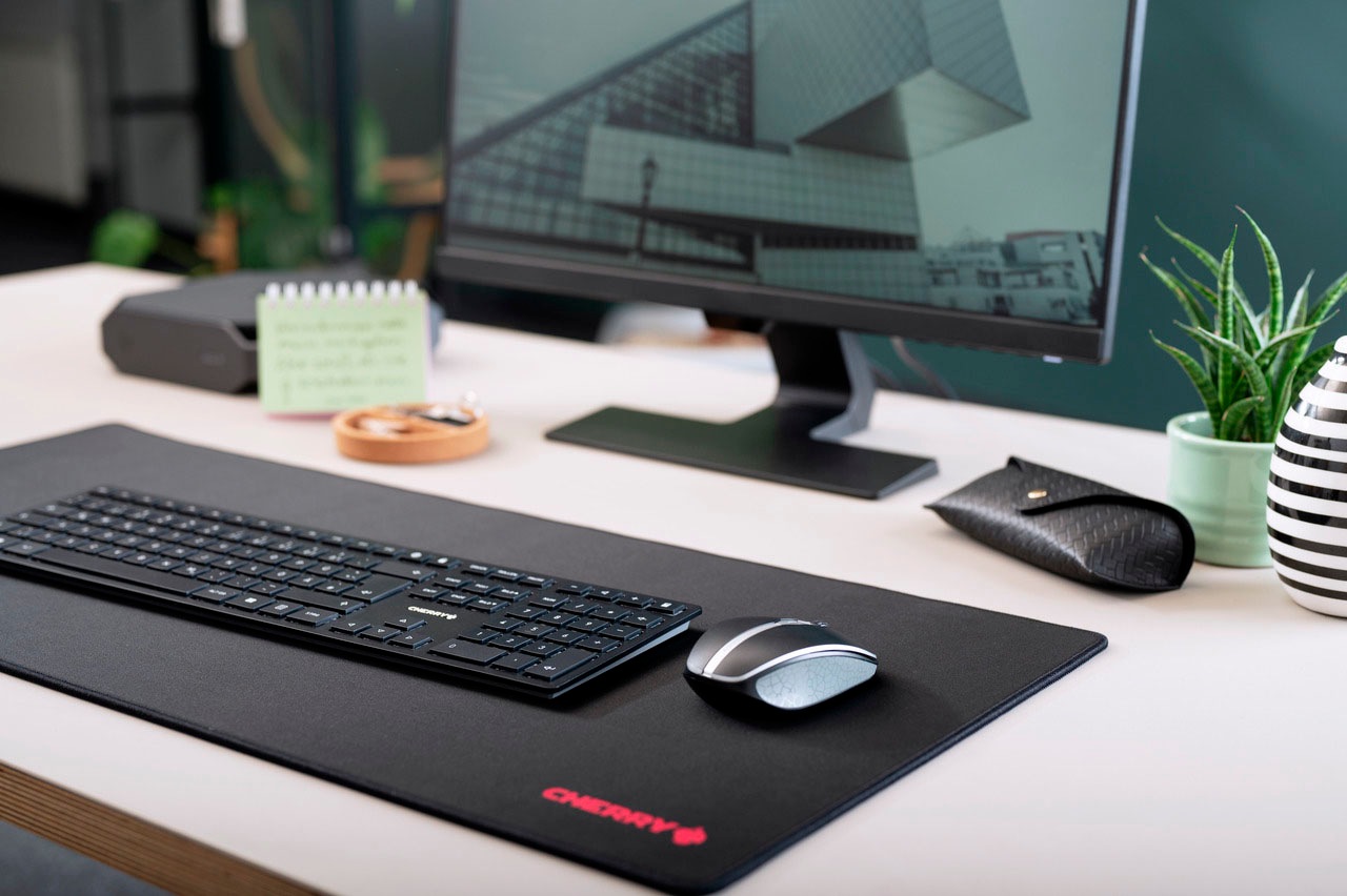 Cherry Tastatur »KW 9100 SLIM«, (Ziffernblock-Fn-Tasten-Windows-Sperrtaste-USB-Anschluss)