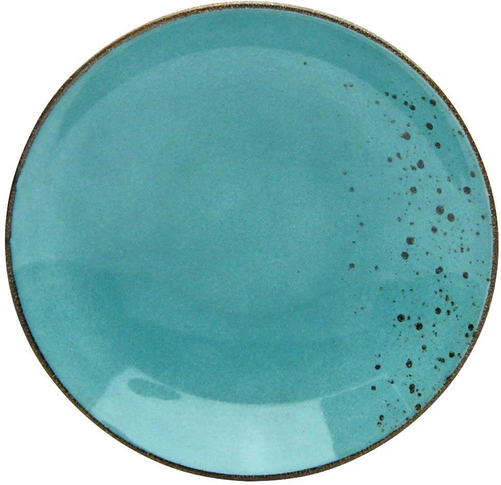 CreaTable Suppenteller "Essteller NATURE COLLECTION" Teller Set für 6 Personen, Ø 22 cm, Steinzeug, tiefe Teller