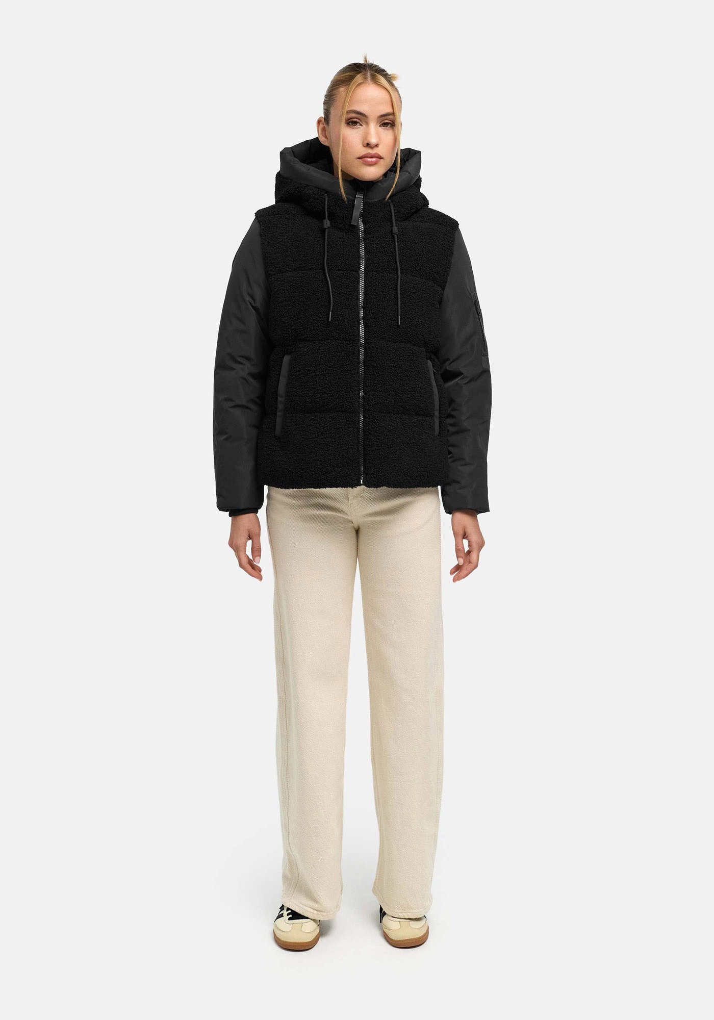 Marikoo "Elidee" mit Kapuze Winterjacke mit Kapuze und praktischen Reißverschlusstaschen