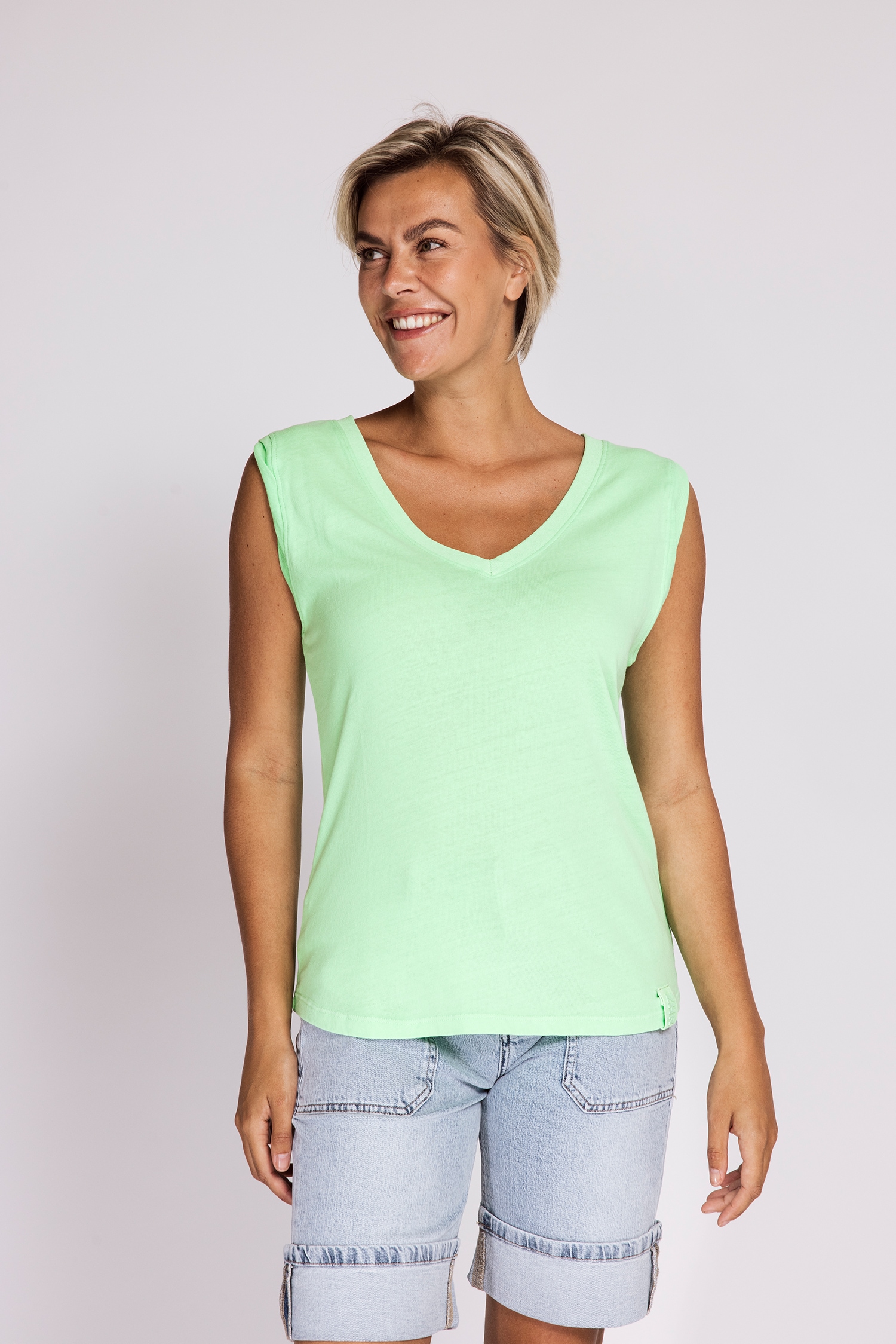 Zhrill Shirttop »ASHI Tank Top« normale Passform, ärmellos, aus Baumwolle, hüftbedeckende Länge