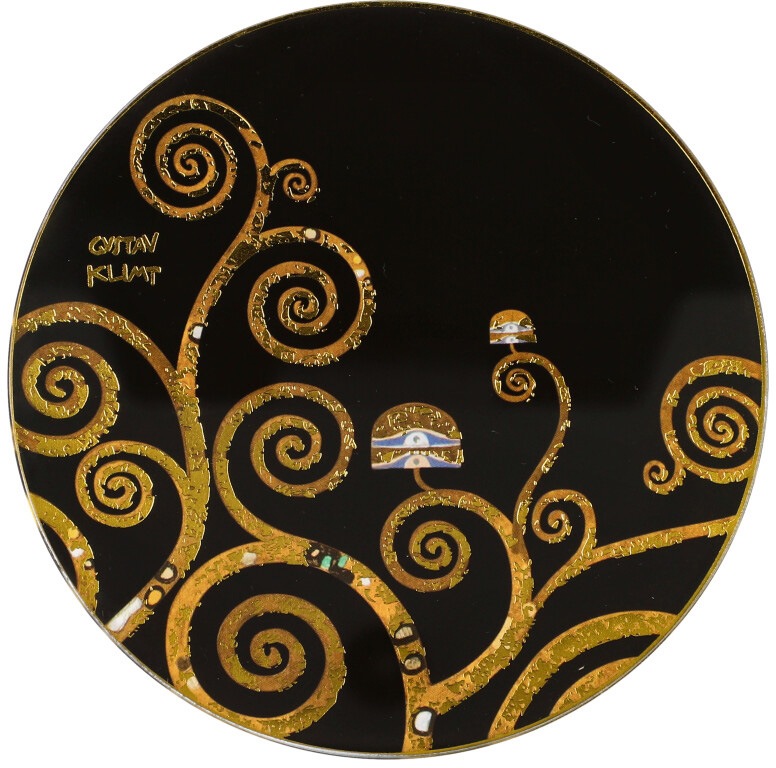 Goebel Getränkeuntersetzer »Gustav Klimt - Der Lebensbaum«, (Set, 4 tlg.), aus der Artis Orbis-Kollektion, Materialmix aus Glas und Porzellan