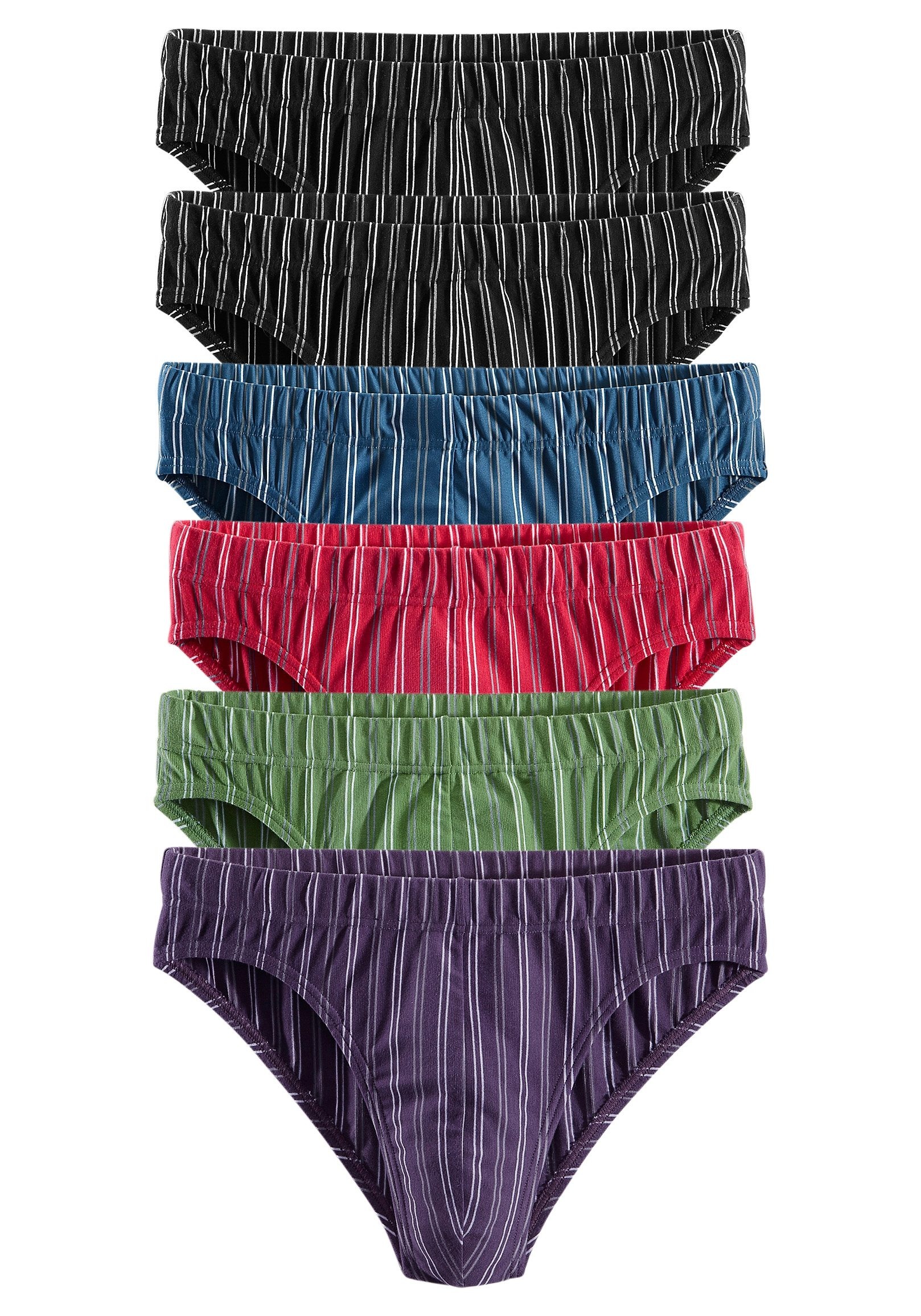 Thumbnail - le jogger Slip Packung, 6 Stk. mit garngefärbten Streifen