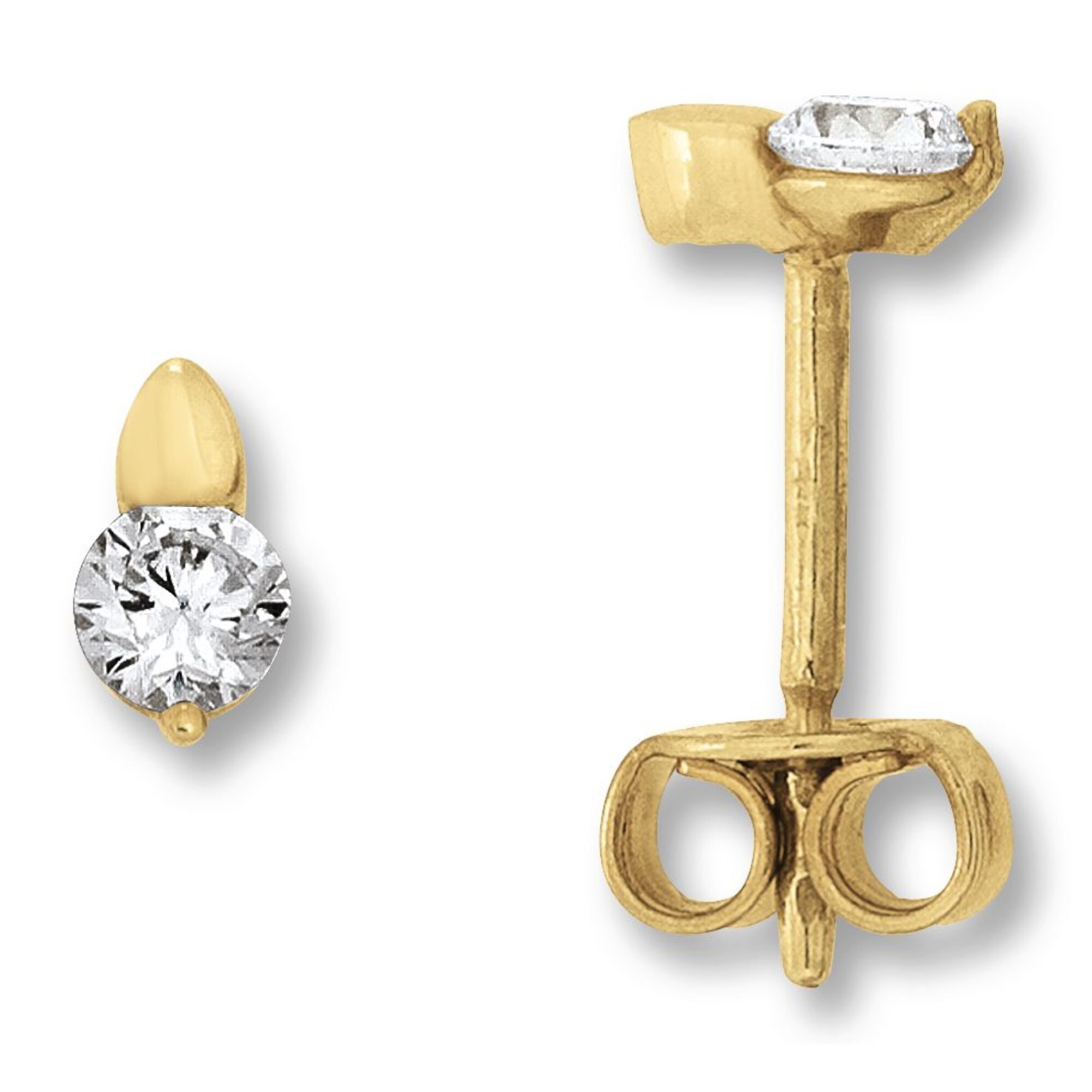GoldDream Ohrstecker Ring Zirkonia Ohrring 333 Gold Echtschmuck GDO5632Y