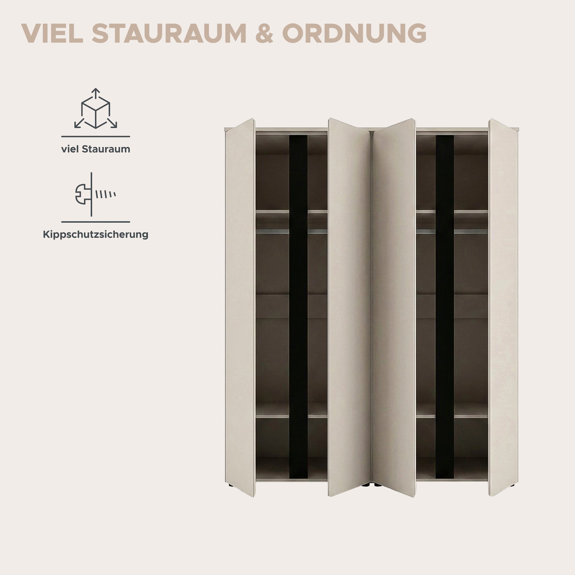 OTTO home Schrank-Set »AXIS, bestehend aus 2 Schränken, in 3 Breiten, individuell stellbar«