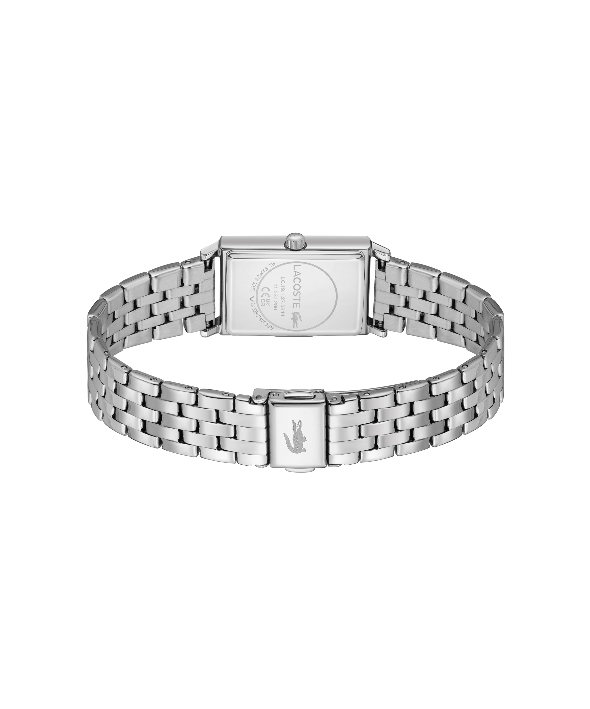 Lacoste Quarzuhr »CATHERINE« Armbanduhr, Damenuhr, Edelstahlarmband, analog, Glassteine