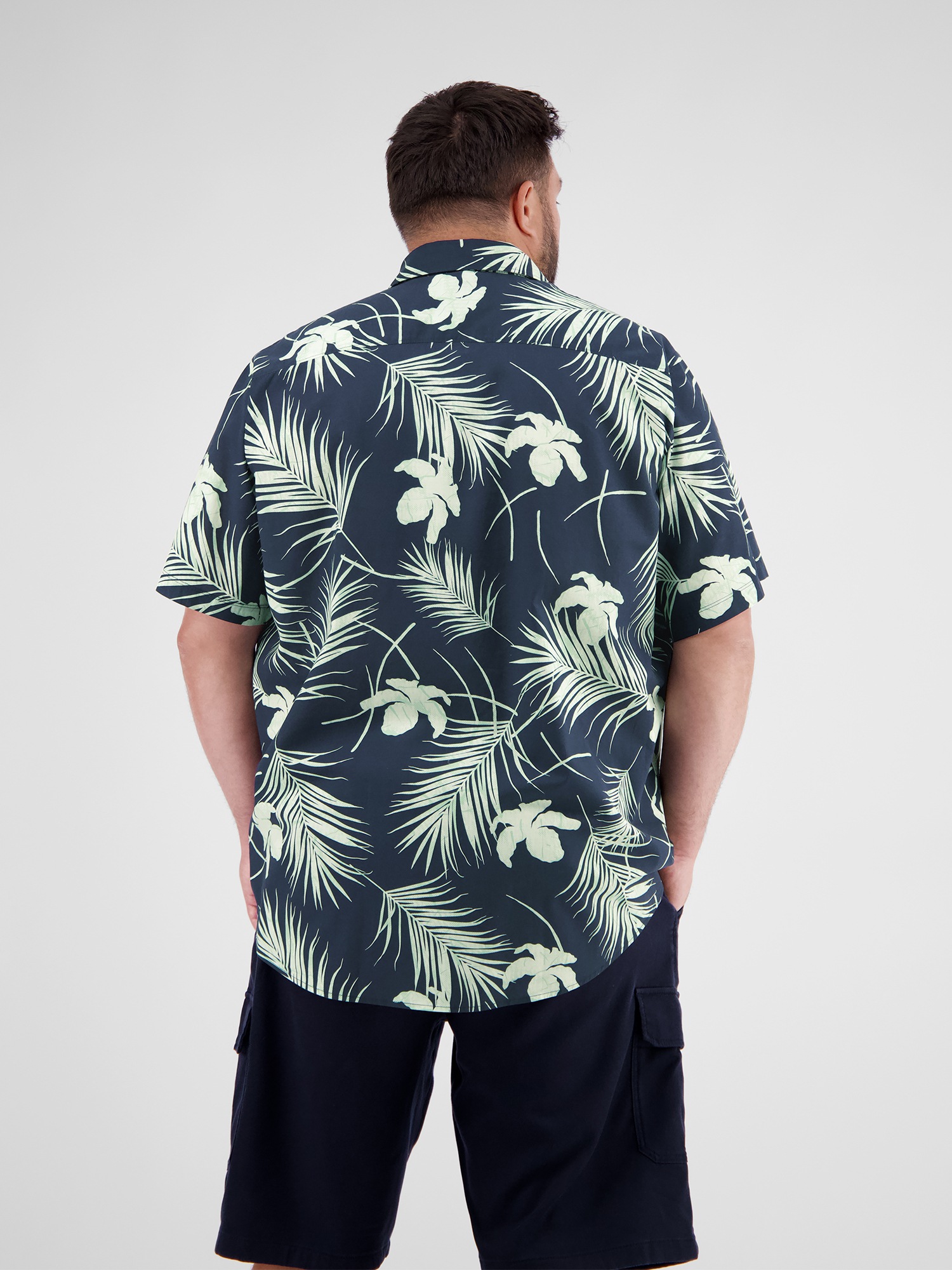 LERROS Kurzarmhemd "LERROS Herrenhemd in Übergrößen, Hawaiian-Style" günstig online kaufen