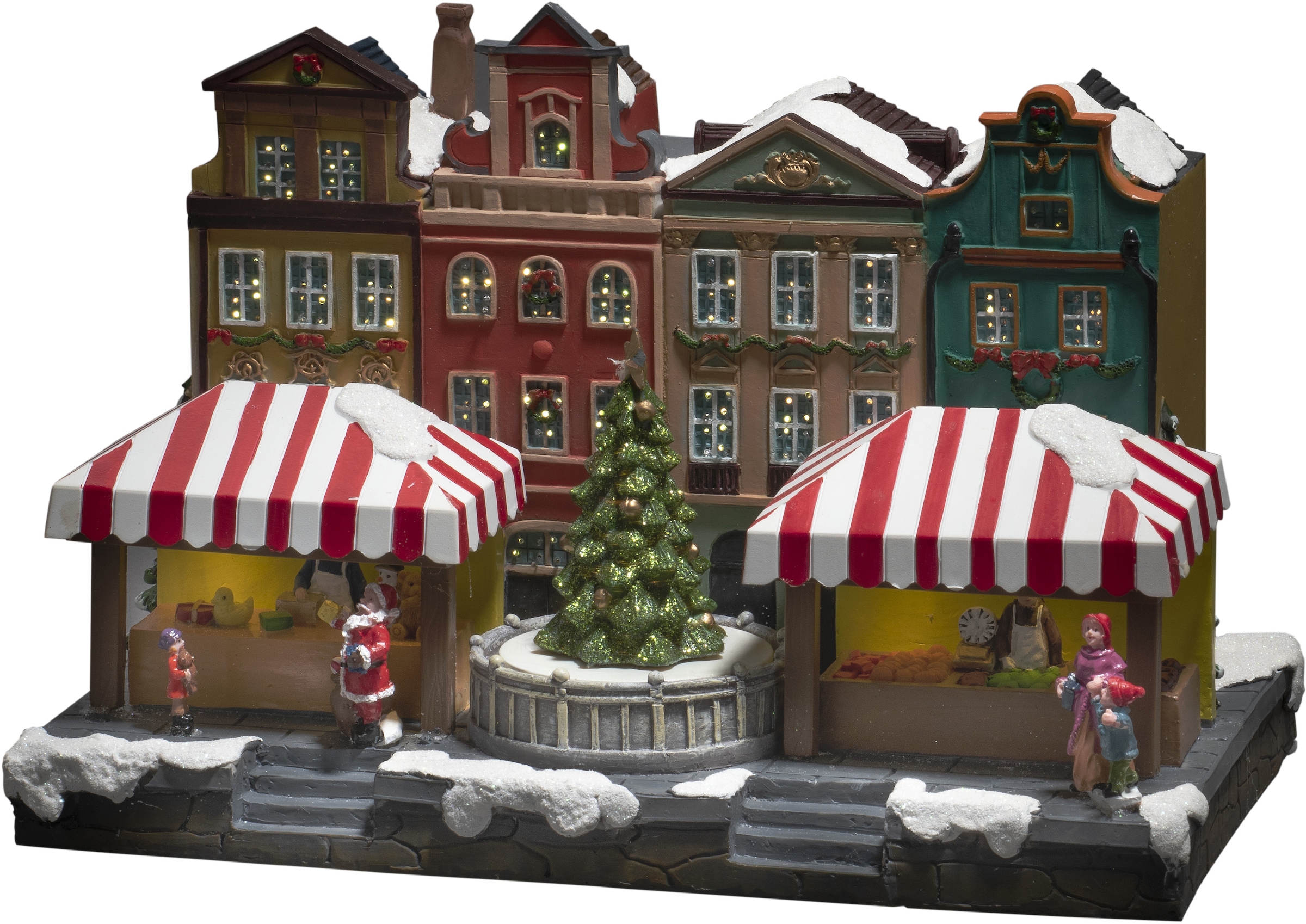 KONSTSMIDE Weihnachtsstadt »Weihnachtsdeko«, LED rotierendem mit Stadtszene | kaufen Weihnachtsbaum Fiberoptikhaus BAUR und