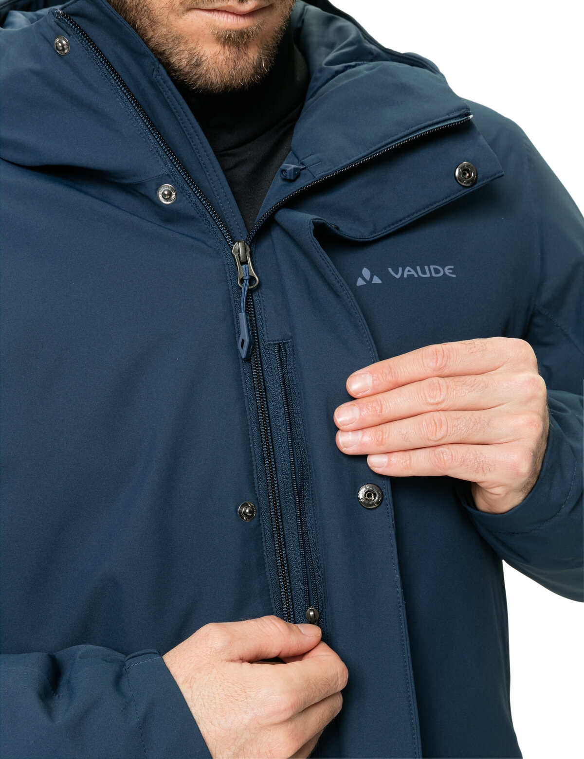 VAUDE Funktionsparka »MENS CYCLIST PADDED PARKA«, (1 St.), mit Kapuze