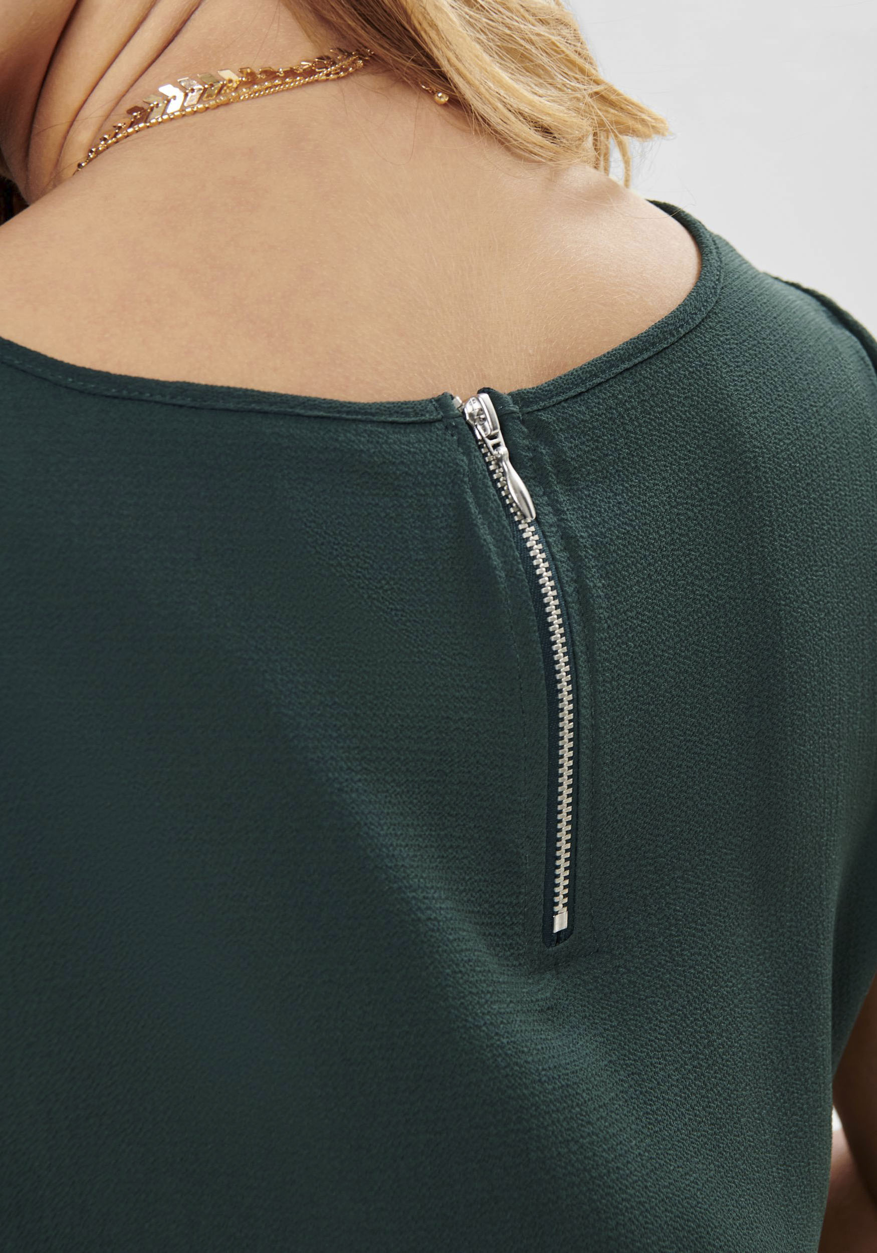 ONLY Kurzarmbluse "ONLVIC – feminines Blusenshirt in lockerer Form" regular günstig online kaufen