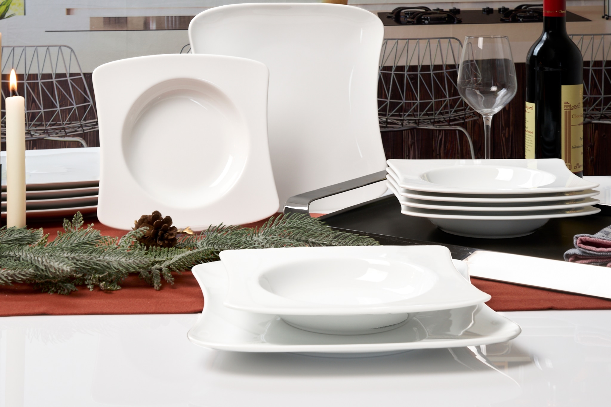 Retsch Arzberg Tafelservice »Geschirr-Set SANDY«, (Set, 12 tlg.), Teller Set, weiß, Made in Germany, 12 Teile, für 6 Personen