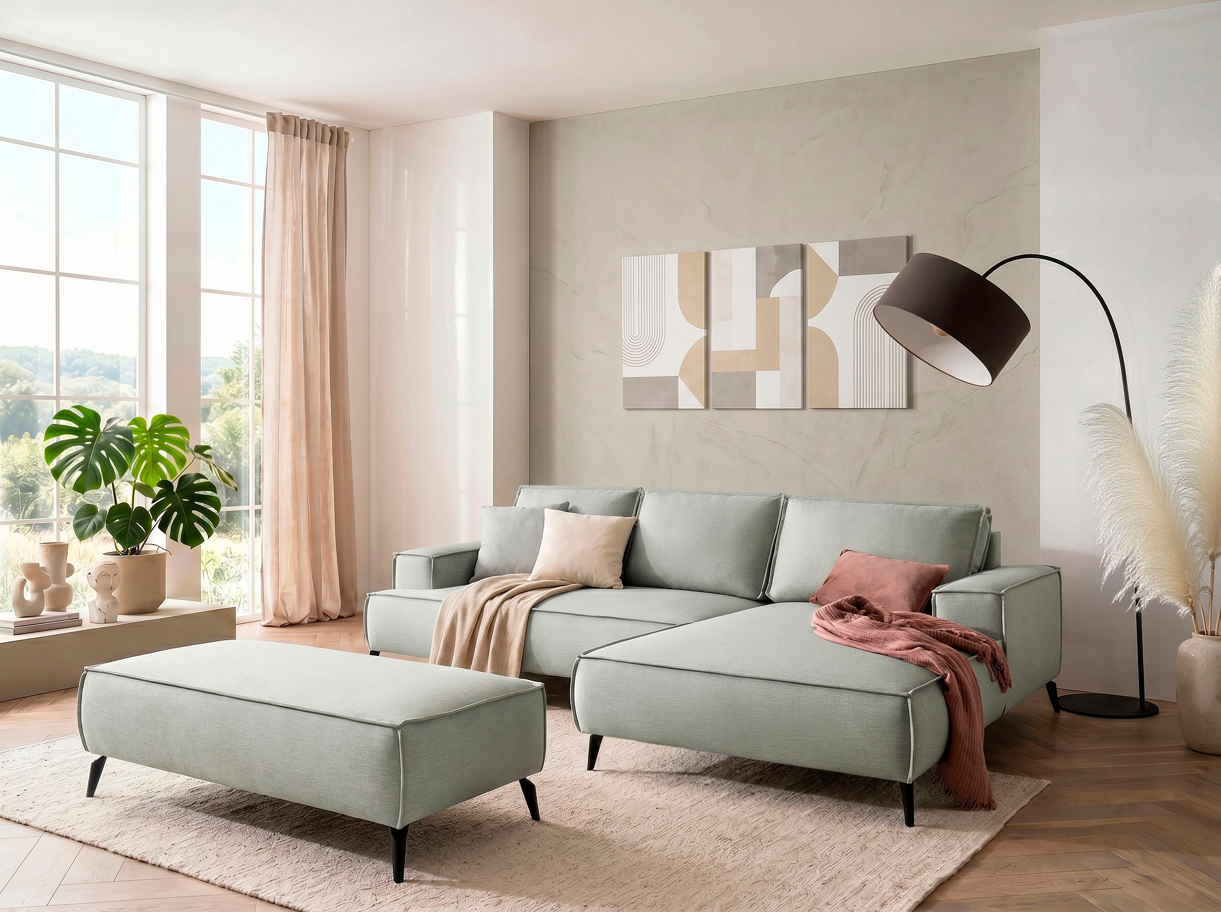 OTTO home Sitzgruppe »TVINNU« Set,  Set, stellbar zum Schlafsofa (Krokodilverbinder)